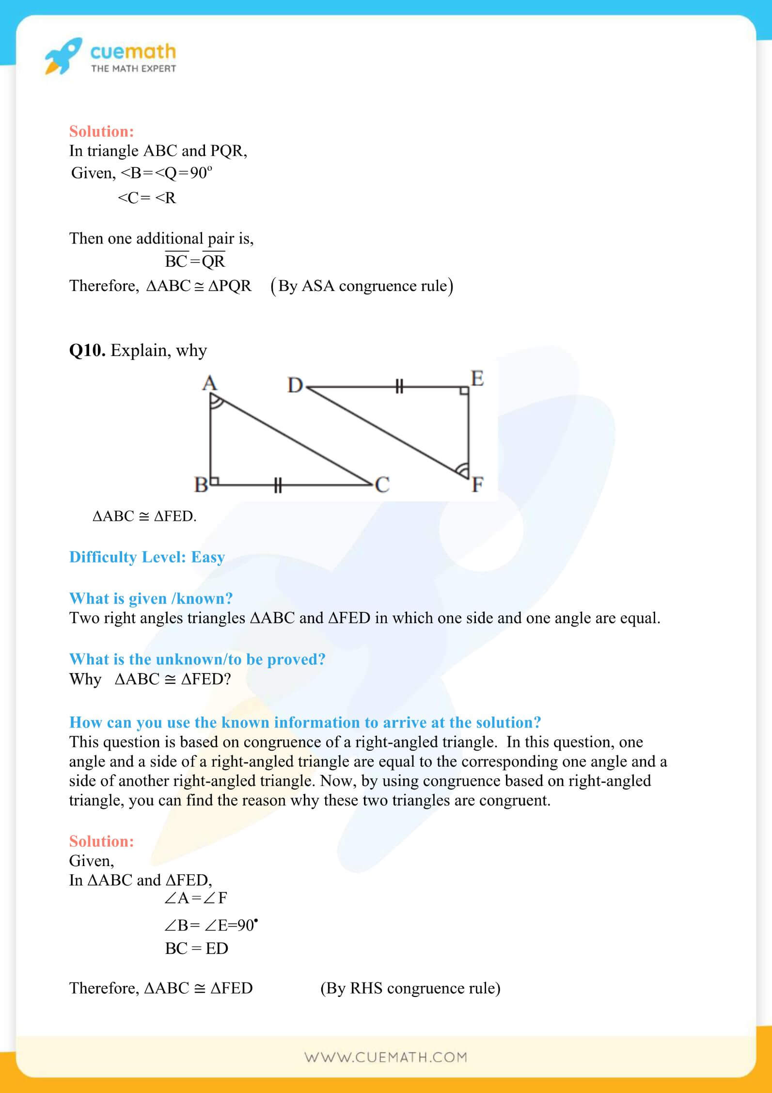 NCERT Solutions Class 7 Math Chapter 7 Congruence Of Triangles 11