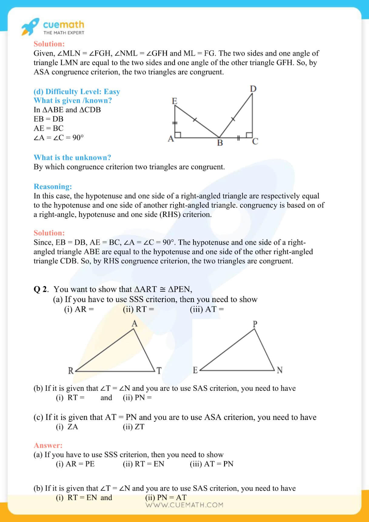 NCERT Solutions Class 7 Math Chapter 7 Congruence Of Triangles 5