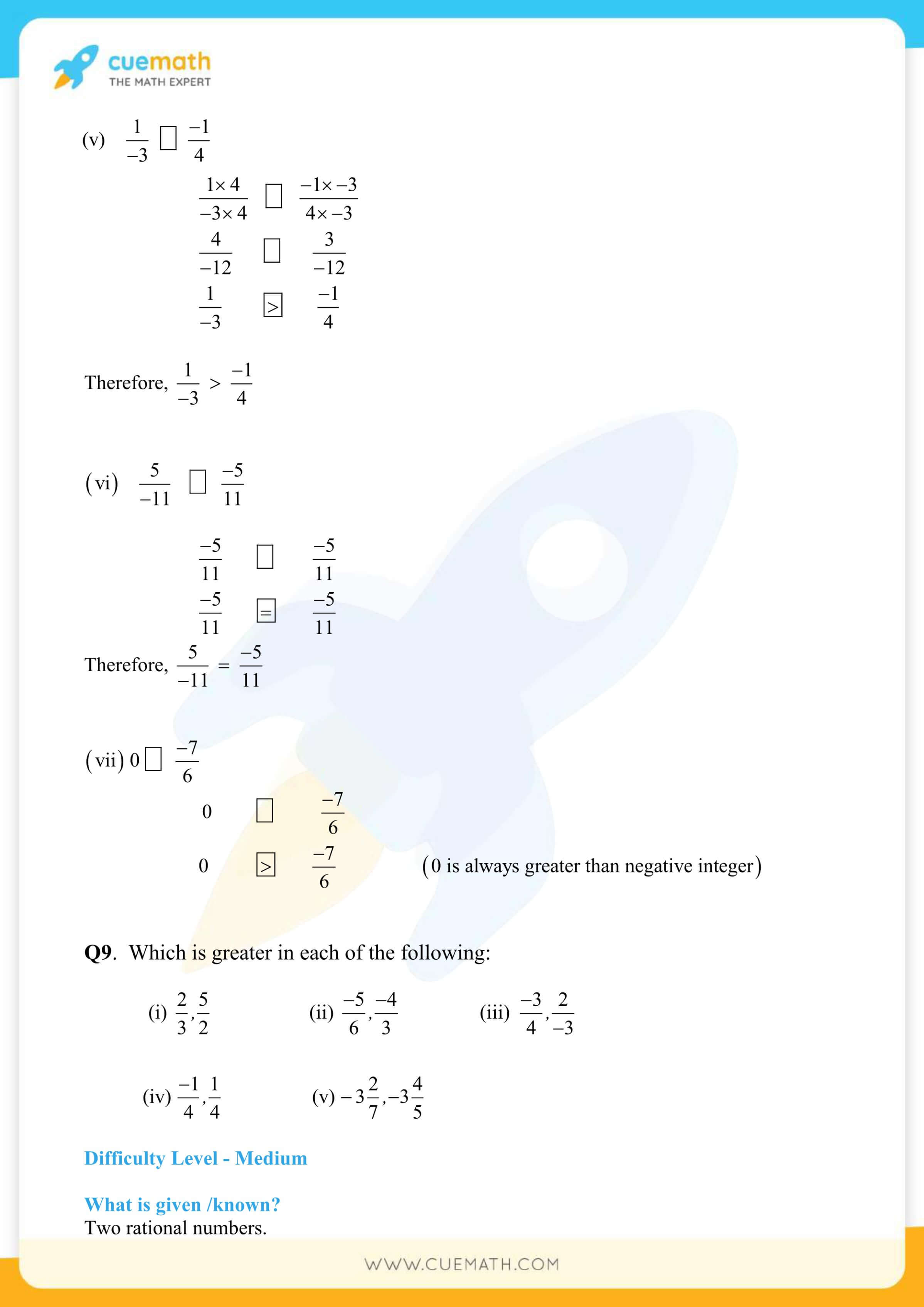 NCERT Solutions Class 7 Math Chapter 9 Rational Numbers 13