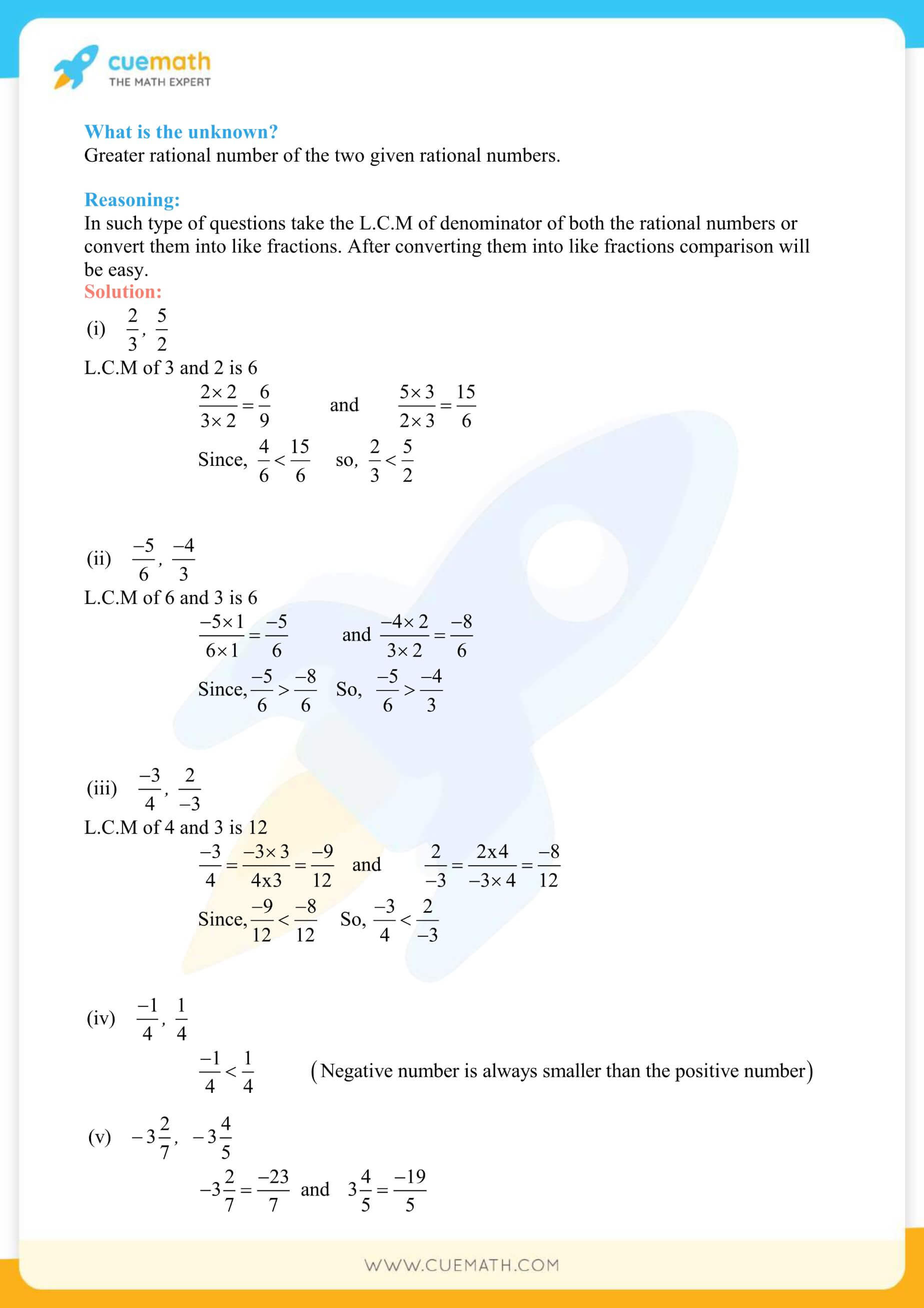 NCERT Solutions Class 7 Math Chapter 9 Rational Numbers 14