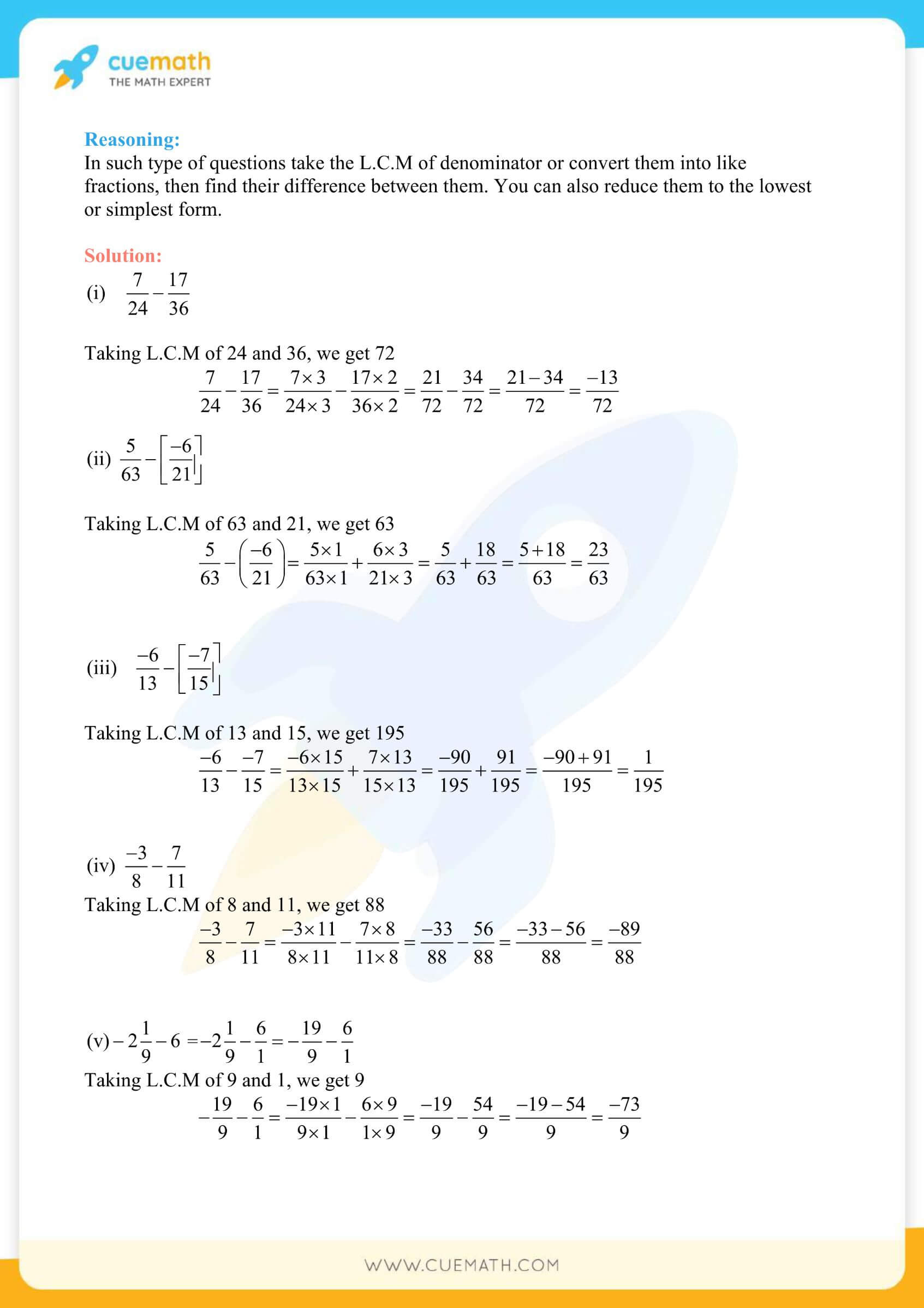NCERT Solutions Class 7 Math Chapter 9 Rational Numbers 19