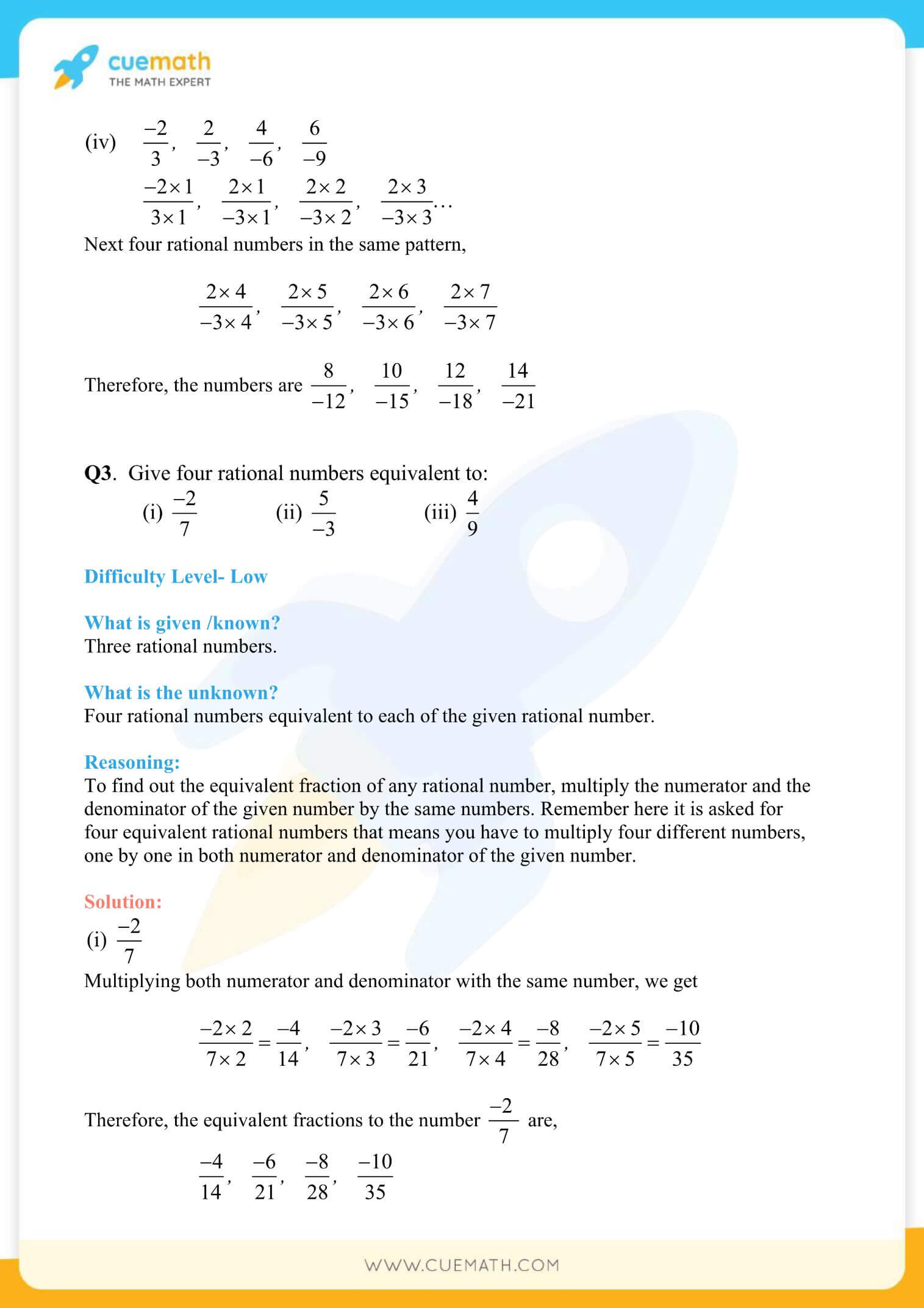 NCERT Solutions Class 7 Math Chapter 9 Rational Numbers 5