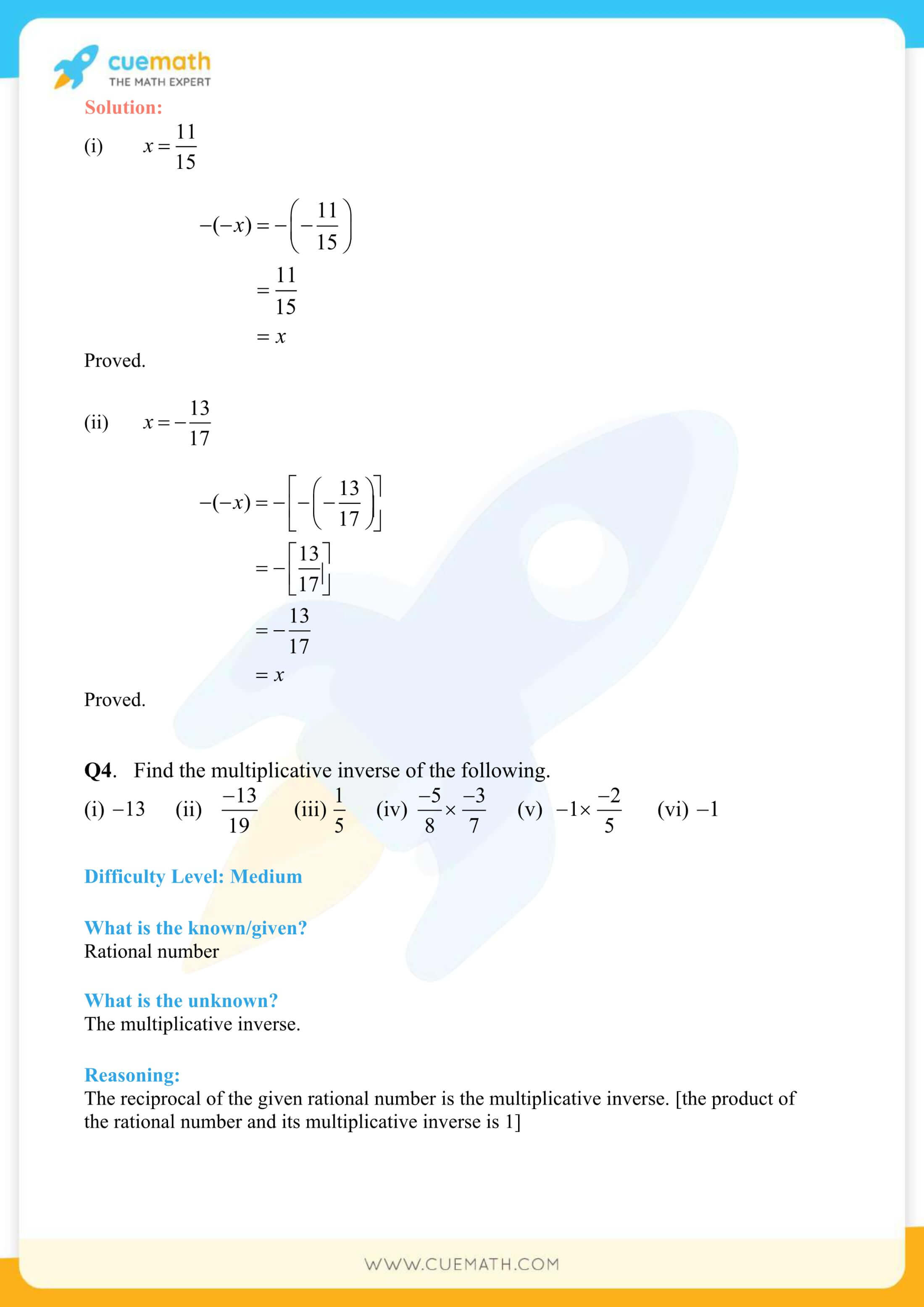 NCERT Solutions Class 8 Math Chapter 1 Rational Numbers 4
