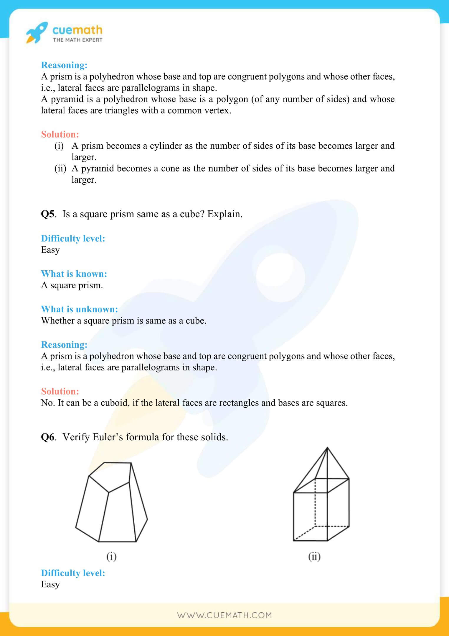 NCERT Solutions Class 8 Math Chapter 10 Visualizing Solid Shapes 10