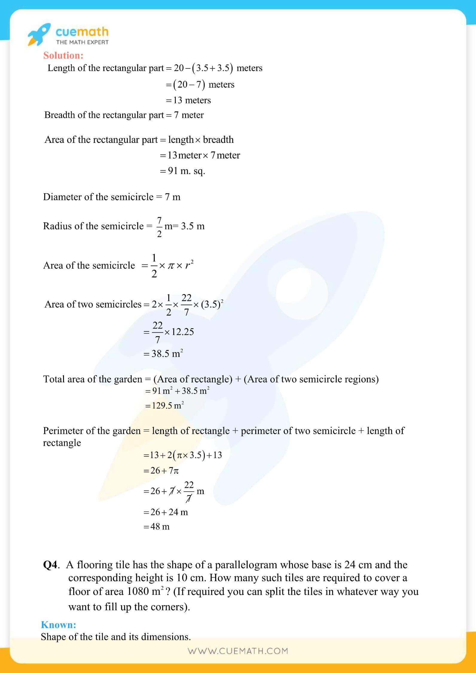 NCERT Solutions Class 8 Math Chapter 11 Exercise 11.1 4