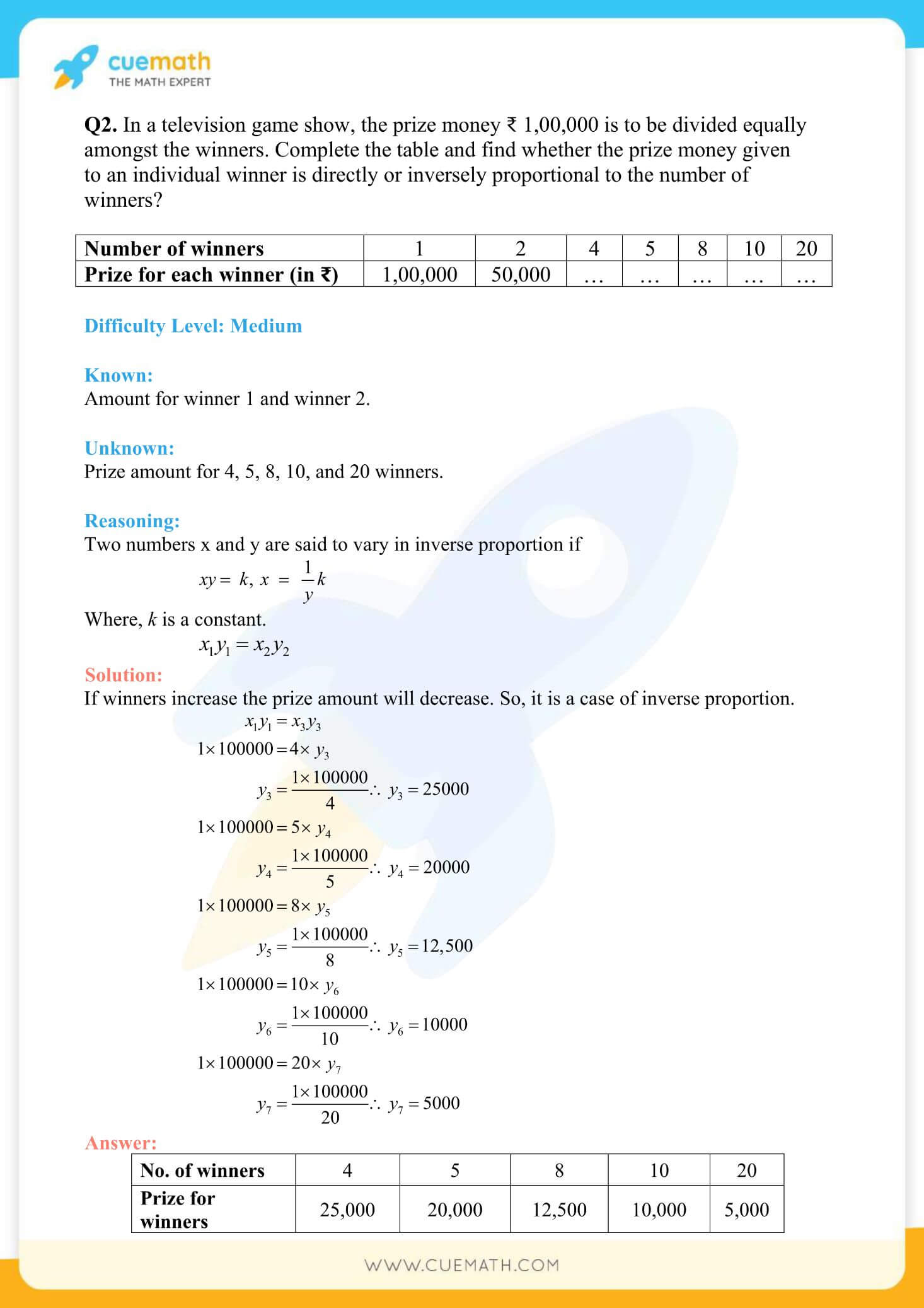 NCERT Solutions Class 8 Math Chapter 13 Direct And Inverse Proportions 13