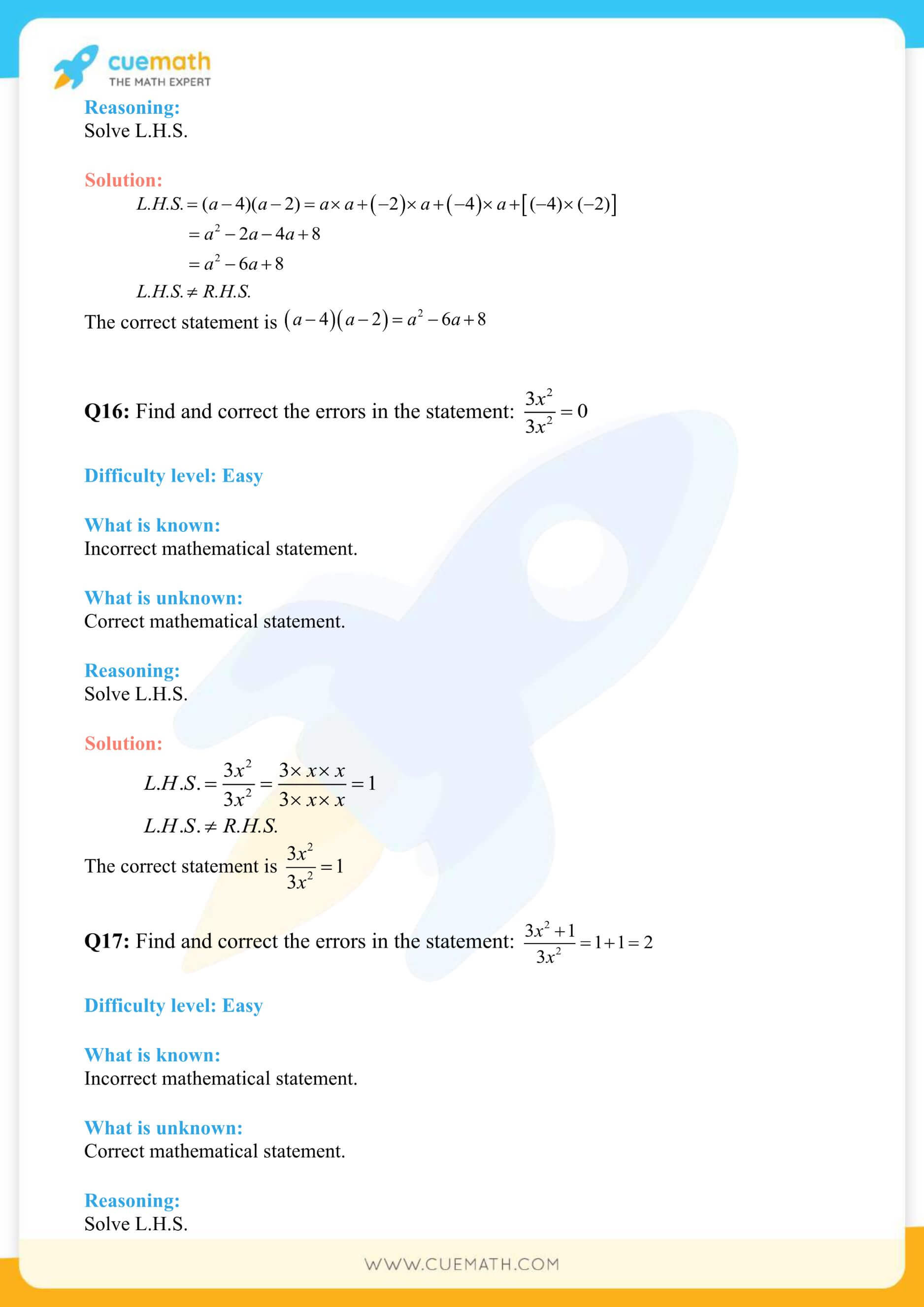 NCERT Solutions Class 8 Math Chapter 14 Factorization 34