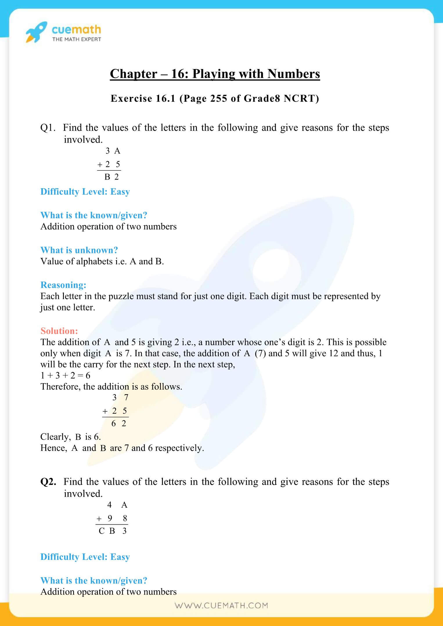 NCERT Solutions Class 8 Math Chapter 16 Exercise 16.1 1