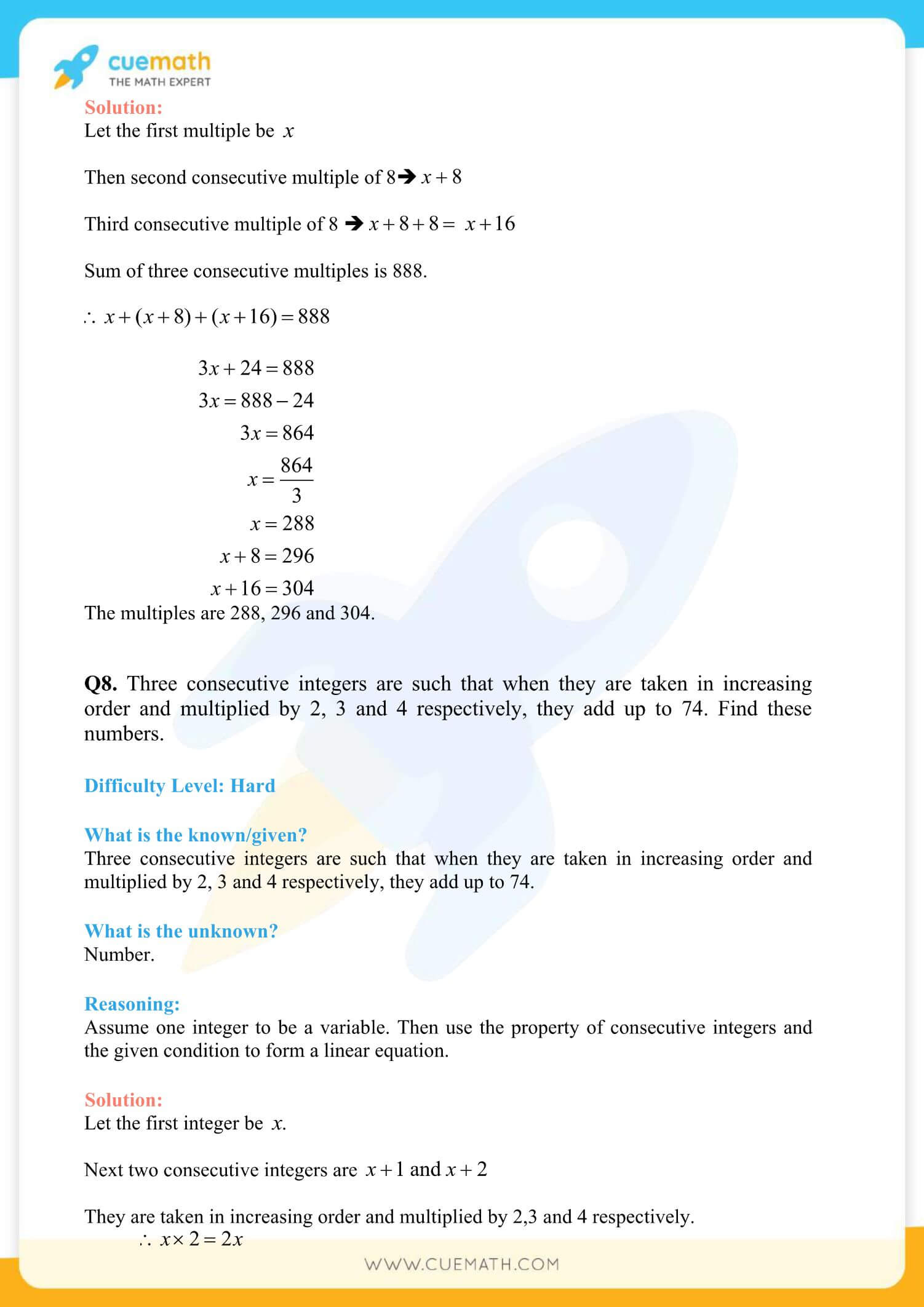 NCERT Solutions Class 8 Math Chapter 2 Linear Equations In One Variable 11