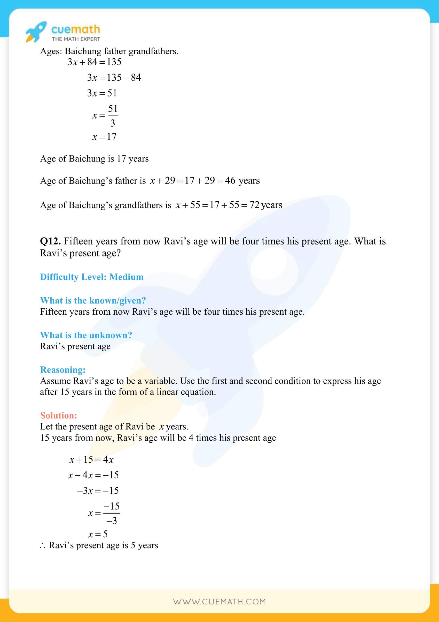 NCERT Solutions Class 8 Math Chapter 2 Linear Equations In One Variable 15