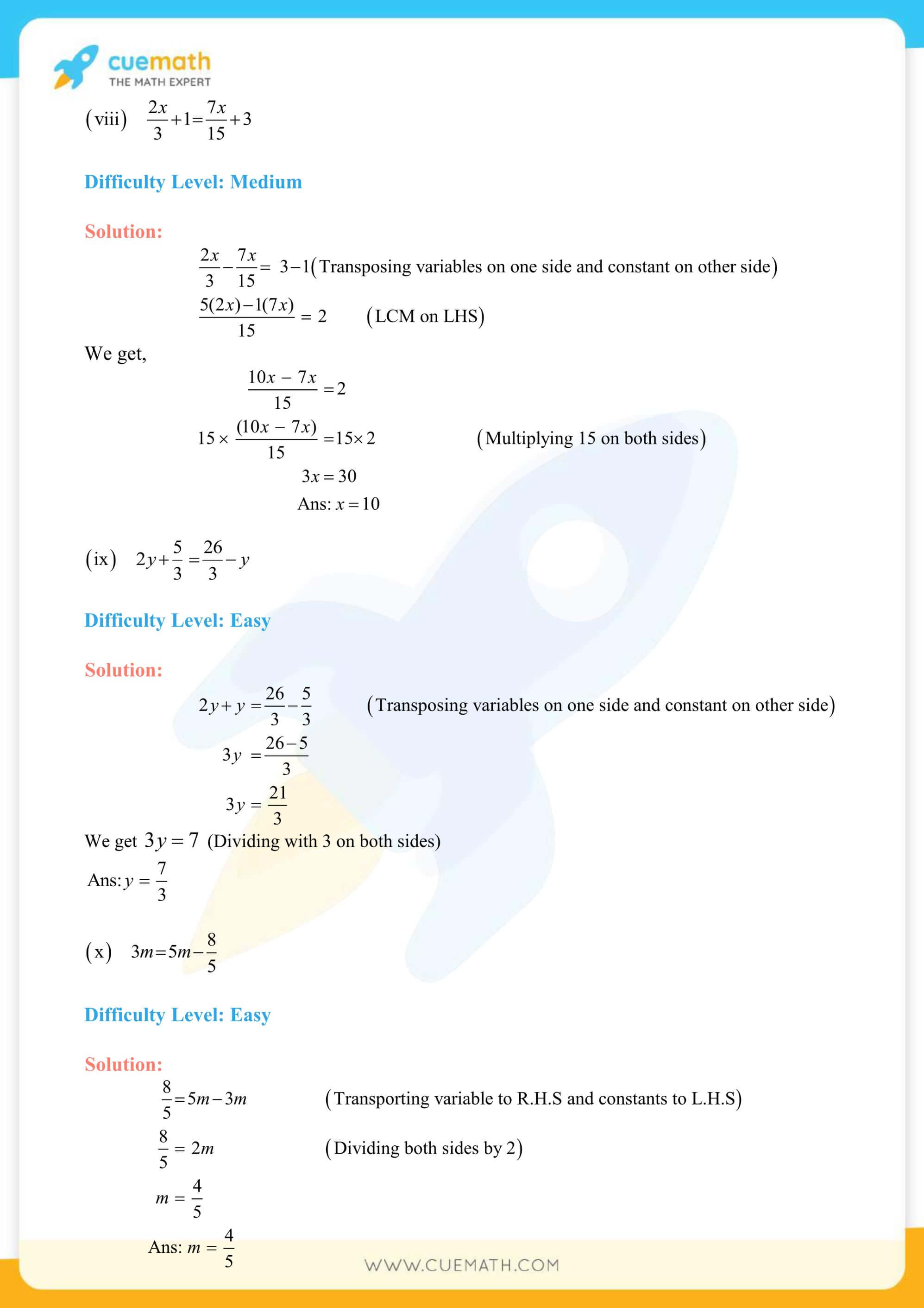 NCERT Solutions Class 8 Math Chapter 2 Linear Equations In One Variable 23