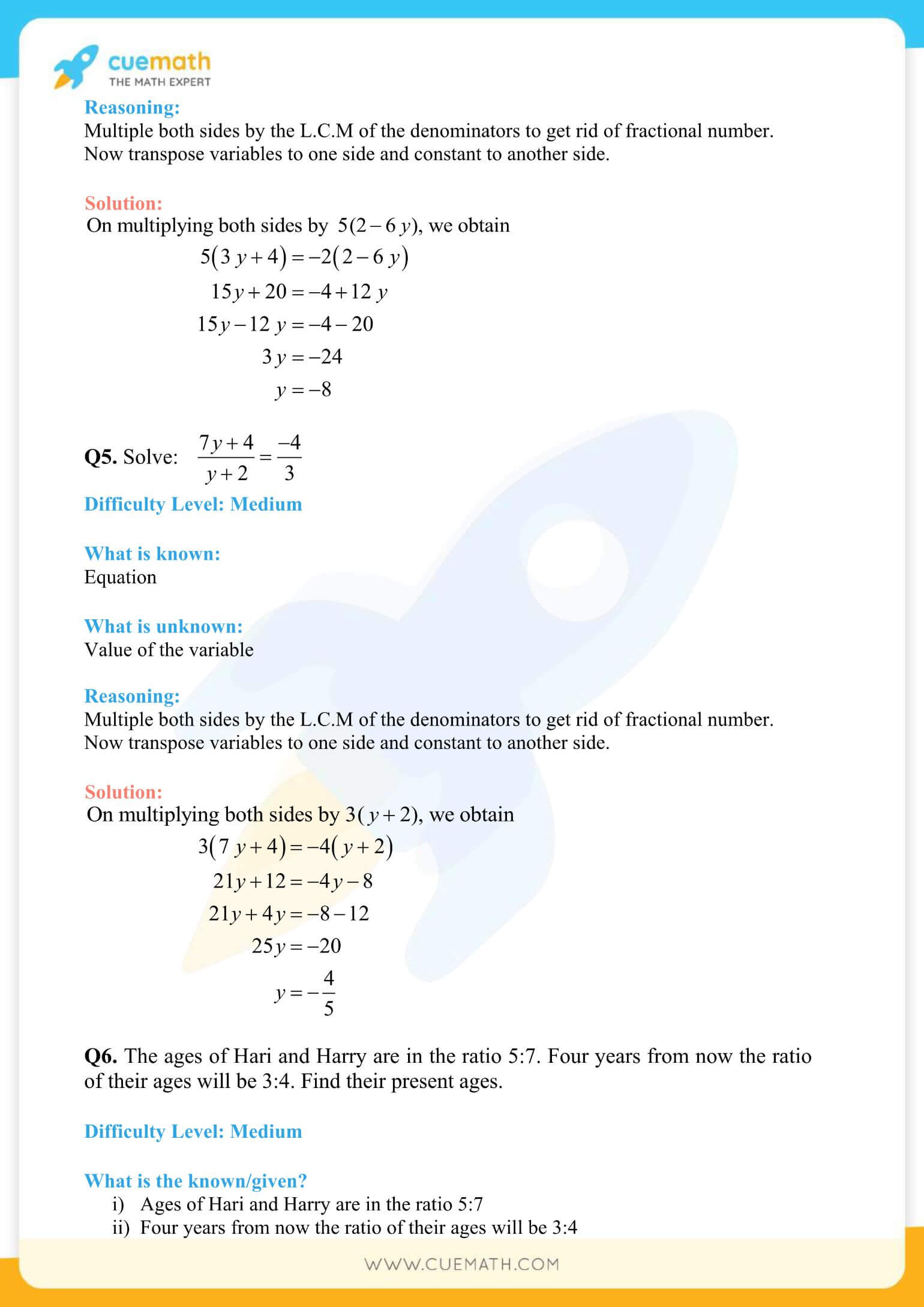 NCERT Solutions Class 8 Math Chapter 2 Exercise 2.6 42