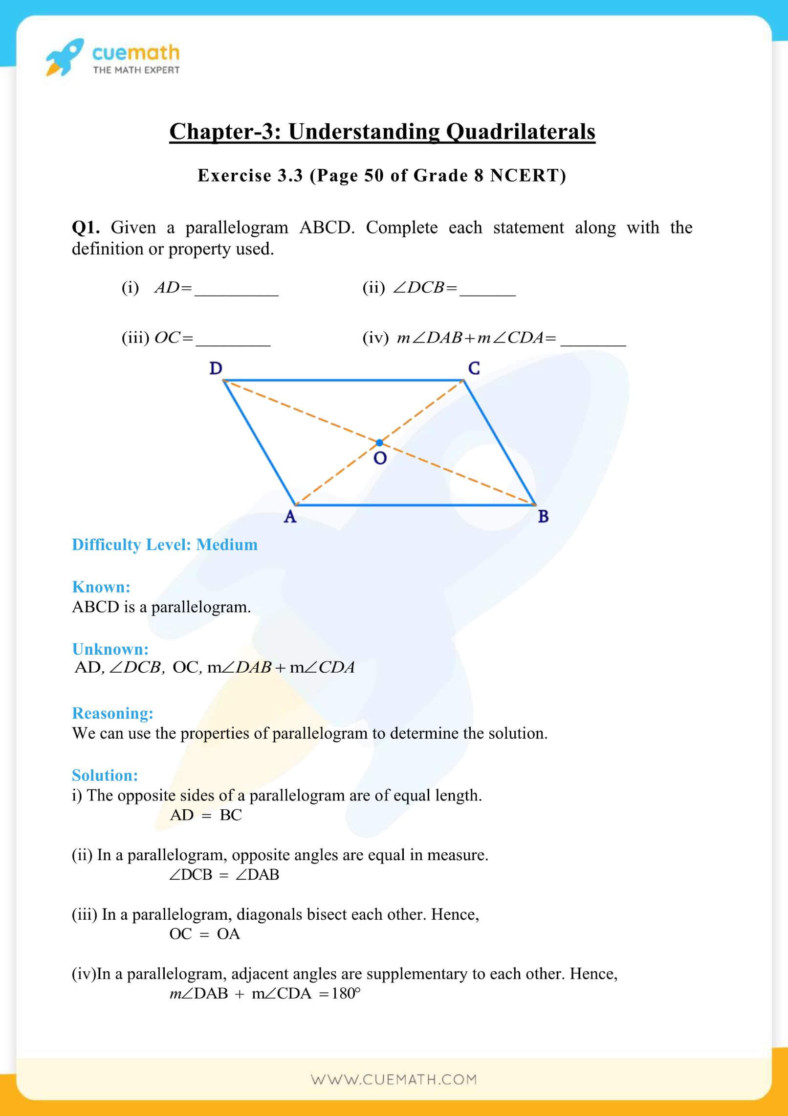 NCERT Solutions Class 8 Math Chapter 3 Understanding Quadrilaterals 20