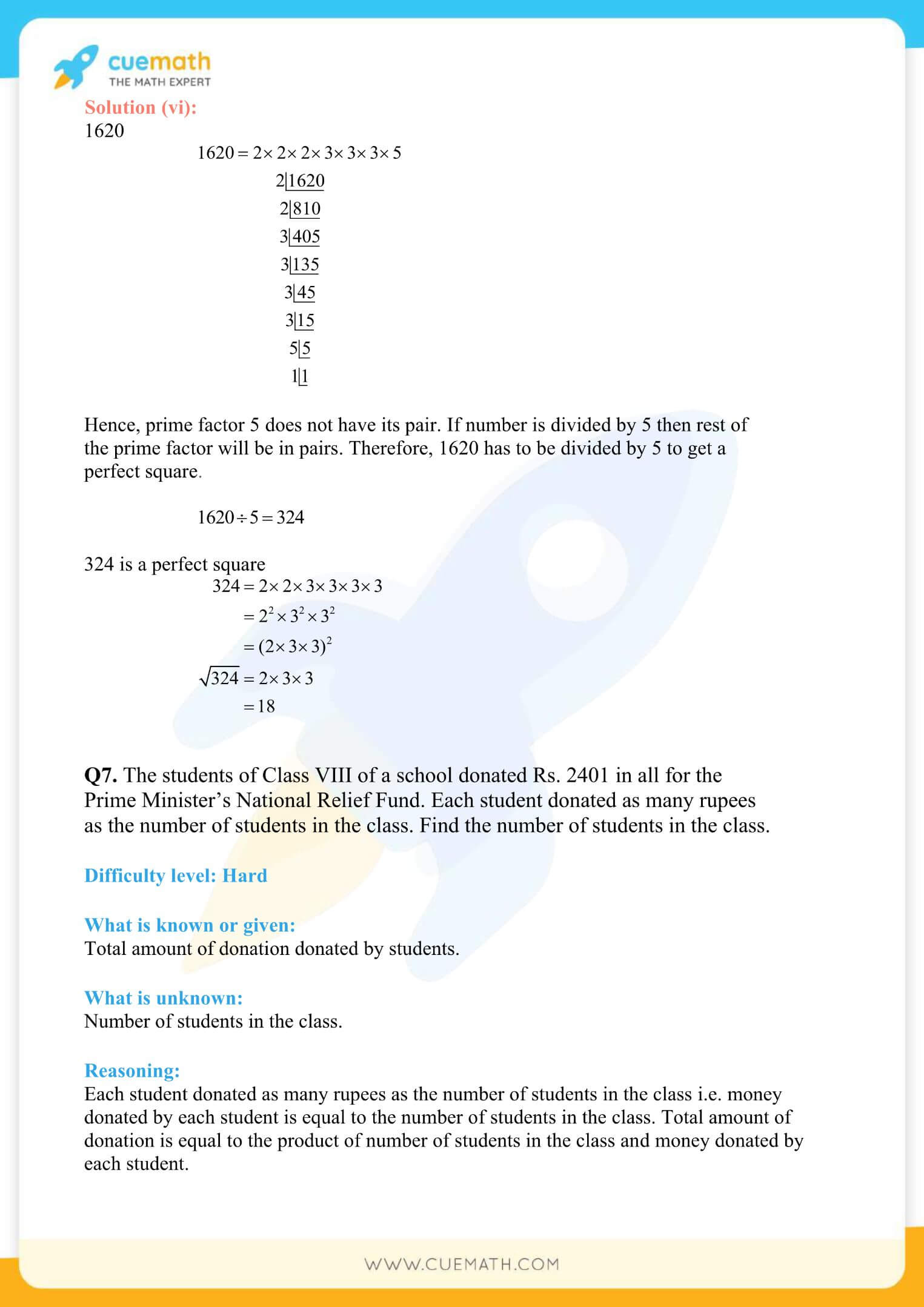 NCERT Solutions Class 8 Math Chapter 6 Squares And Square Roots 24