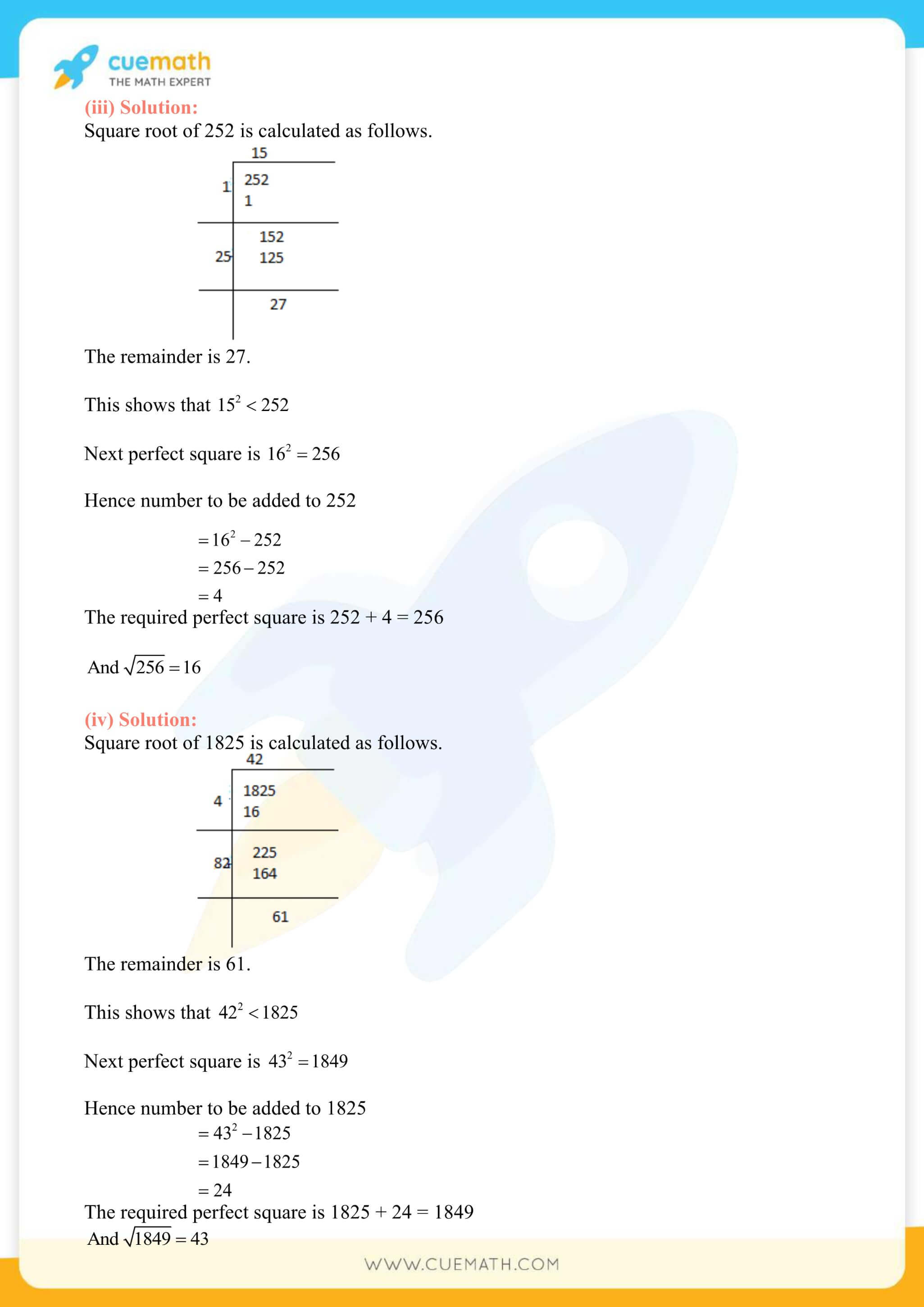 NCERT Solutions Class 8 Math Chapter 6 Squares And Square Roots 39