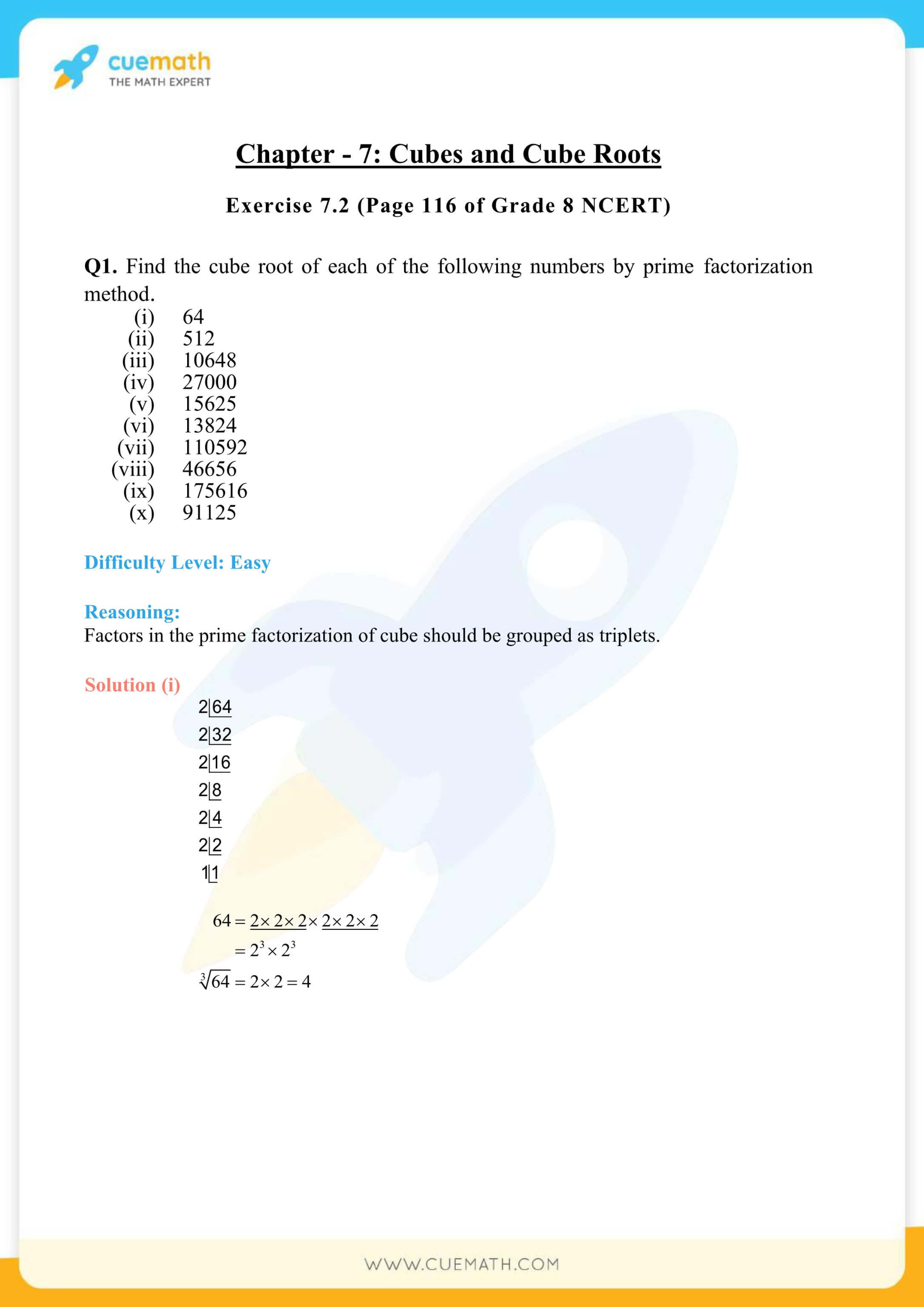 NCERT Solutions Class 8 Math Chapter 7 Cubes And Cube Roots 14
