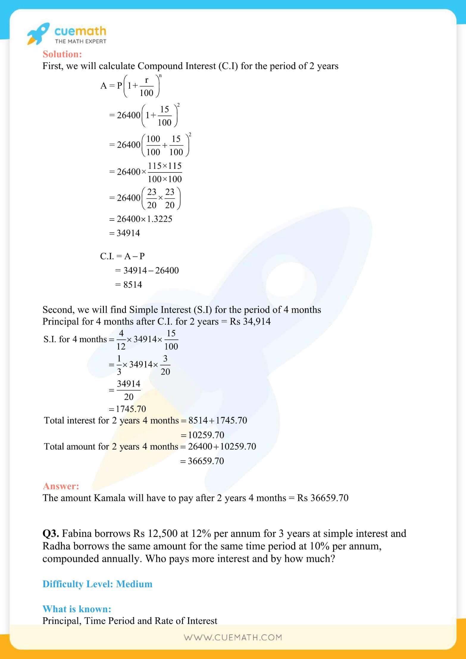 NCERT Solutions Class 8 Math Chapter 8 Comparing Quantities 20