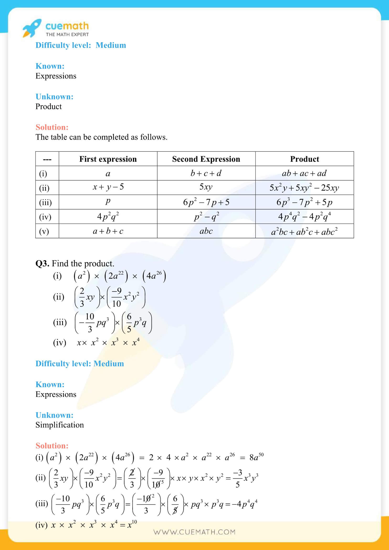 NCERT Solutions Class 8 Math Chapter 9 Algebraic Expressions And Identities 11