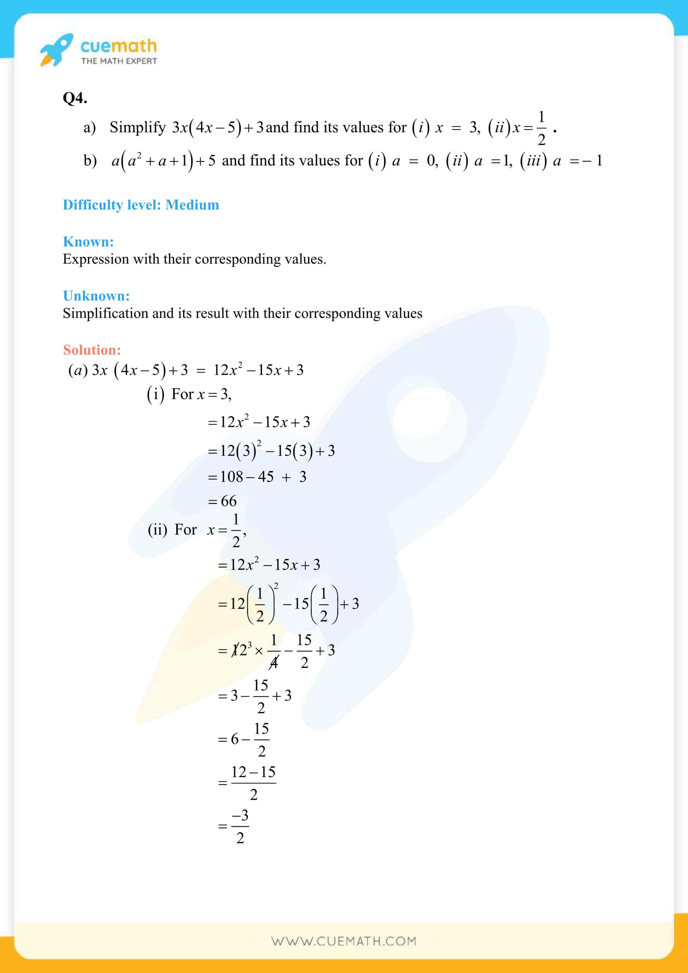 NCERT Solutions Class 8 Math Chapter 9 Algebraic Expressions And Identities 12