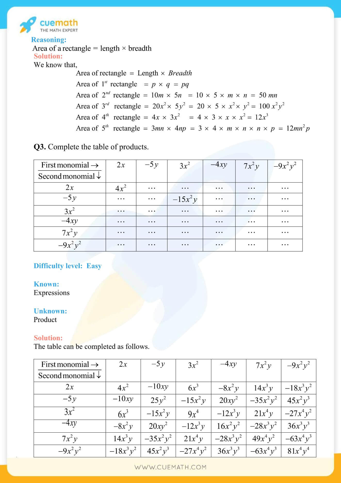 NCERT Solutions Class 8 Math Chapter 9 Algebraic Expressions And Identities 7