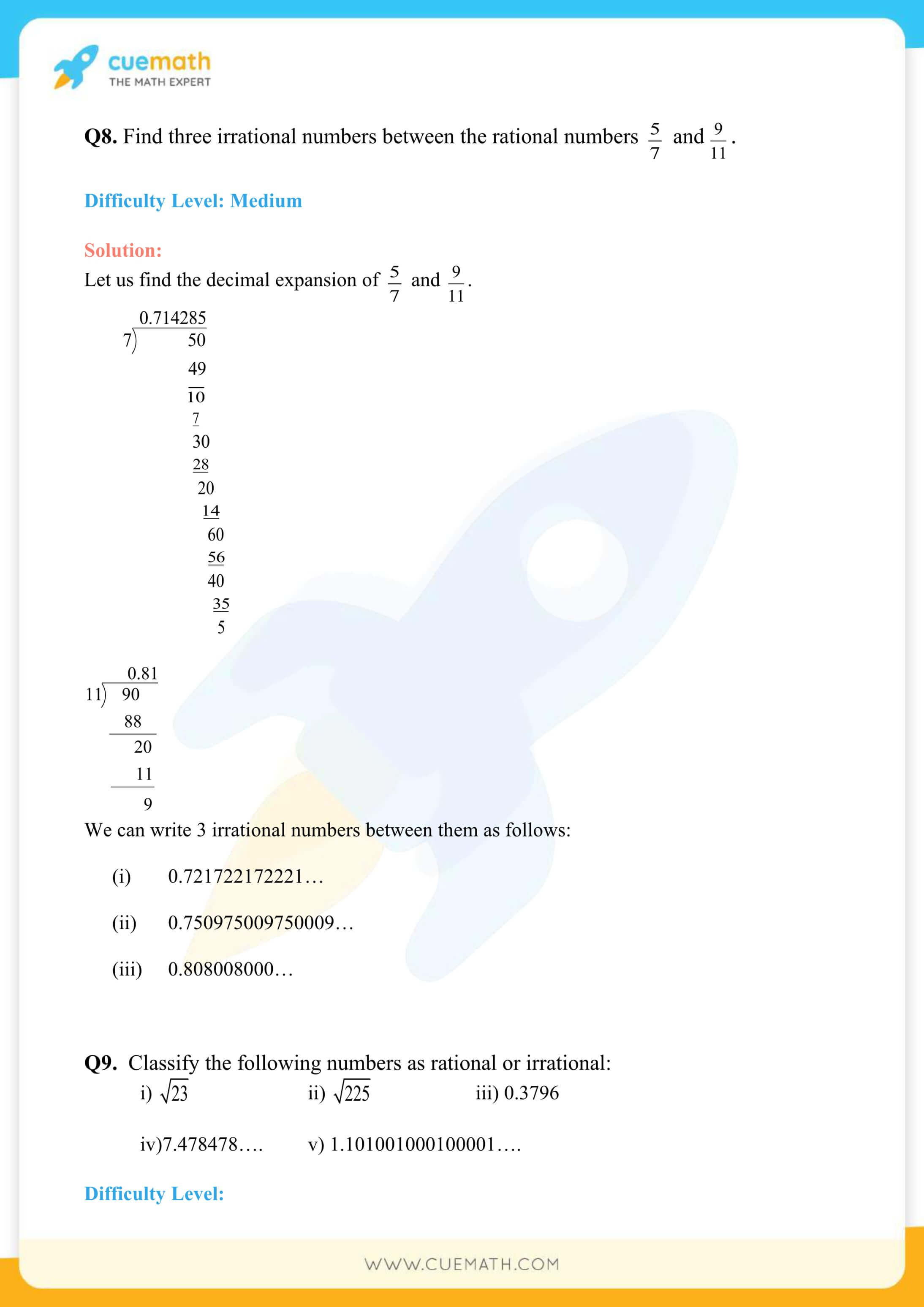 NCERT Solutions Class 9 Math Chapter 1 Number System 13