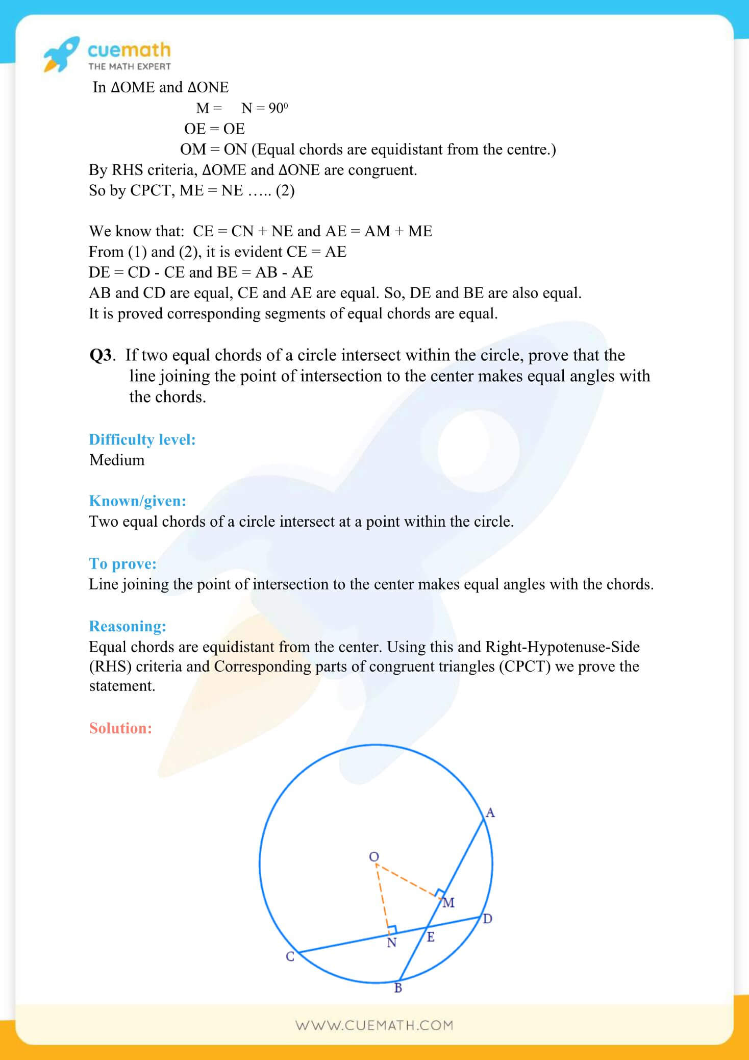 NCERT Solutions Class 9 Math Chapter 10 Circles 14