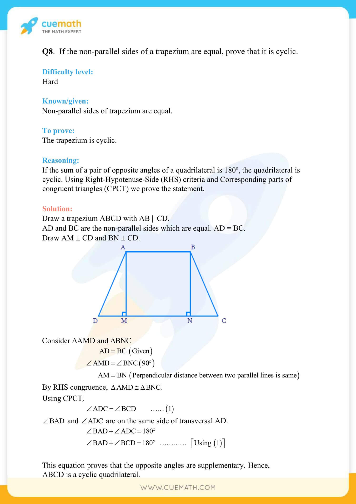 NCERT Solutions Class 9 Math Chapter 10 Exercise 10.5 28