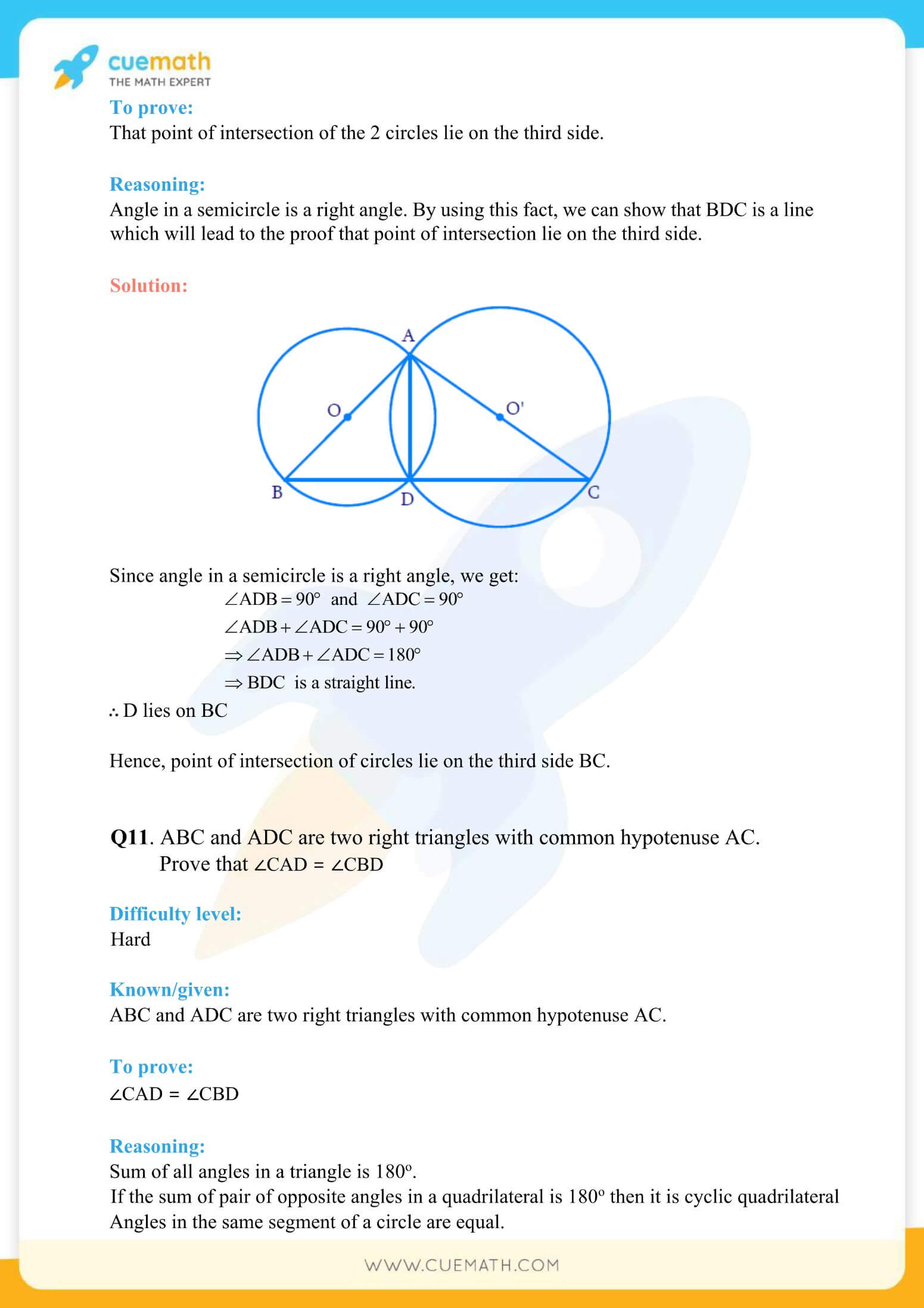 NCERT Solutions Class 9 Math Chapter 10 Exercise 10.5 30