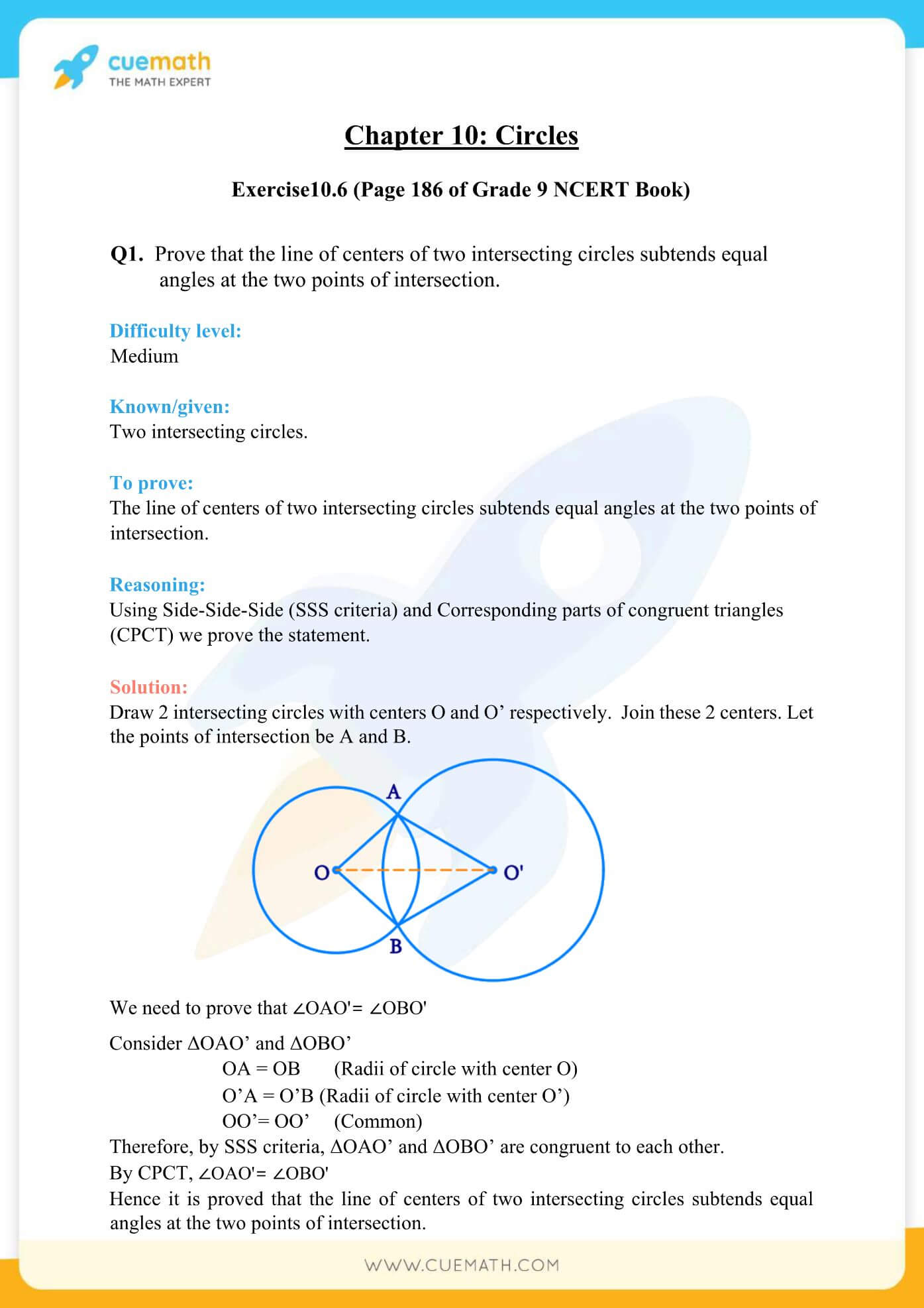 NCERT Solutions Class 9 Math Chapter 10 Exercise 10.6 33