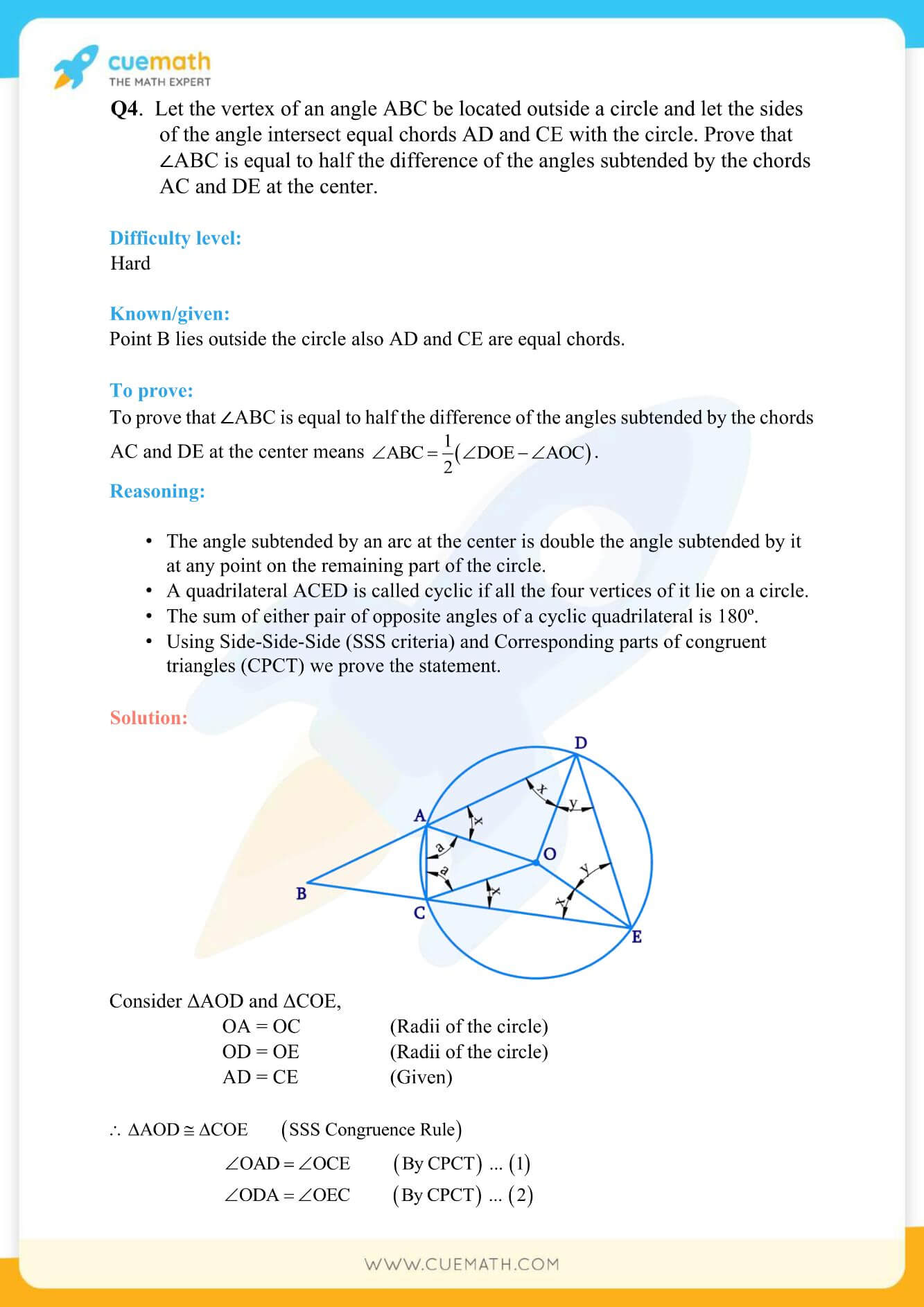 NCERT Solutions Class 9 Math Chapter 10 Circles 37