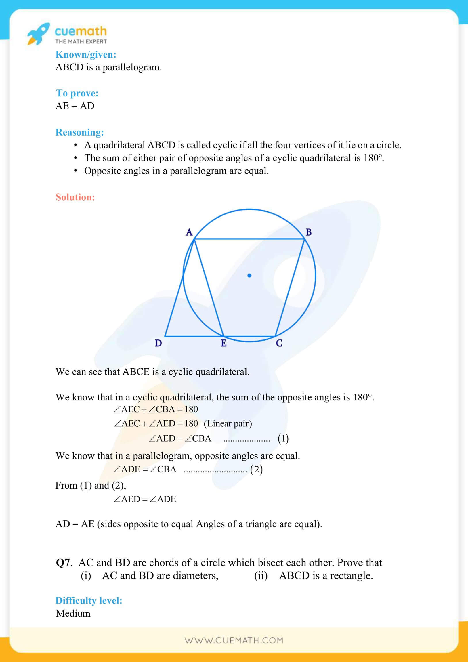 NCERT Solutions Class 9 Math Chapter 10 Circles 40