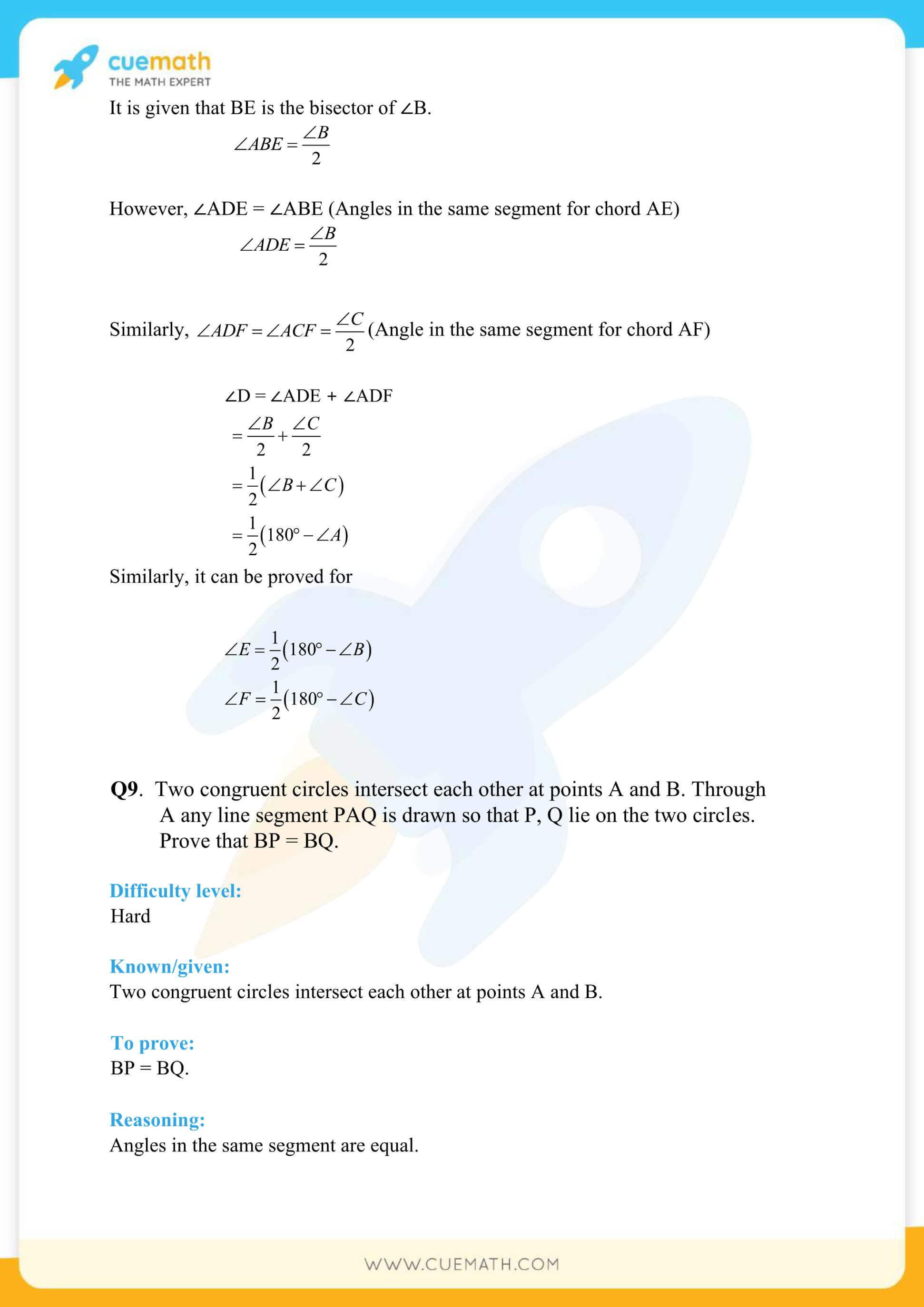 NCERT Solutions Class 9 Math Chapter 10 Exercise 10.6 43