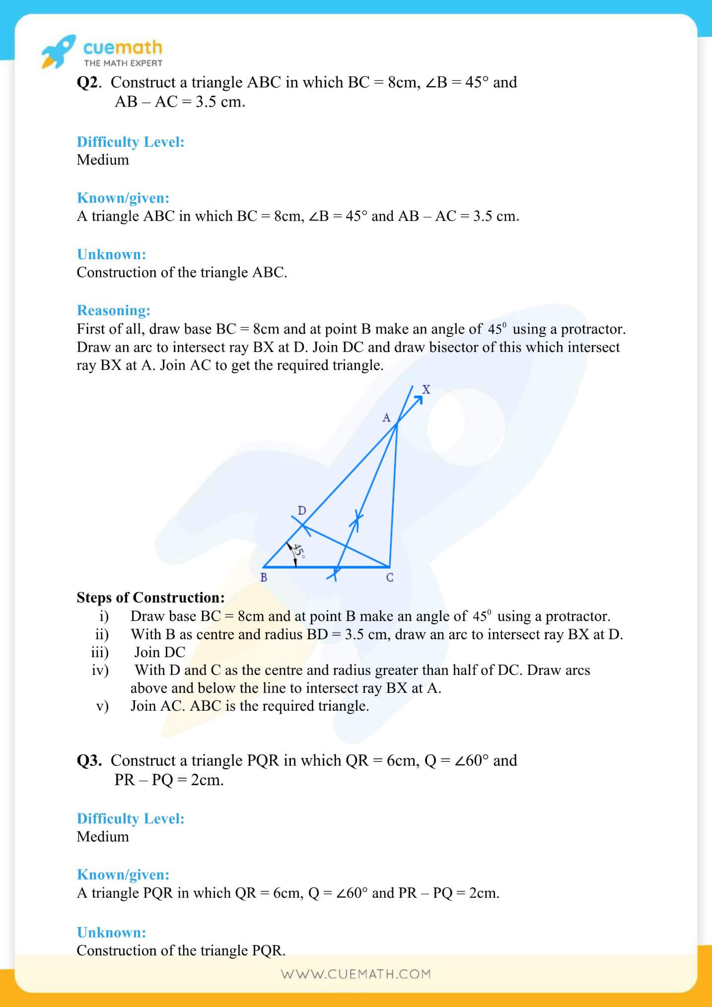 NCERT Solutions Class 9 Math Chapter 11 Constructions 11