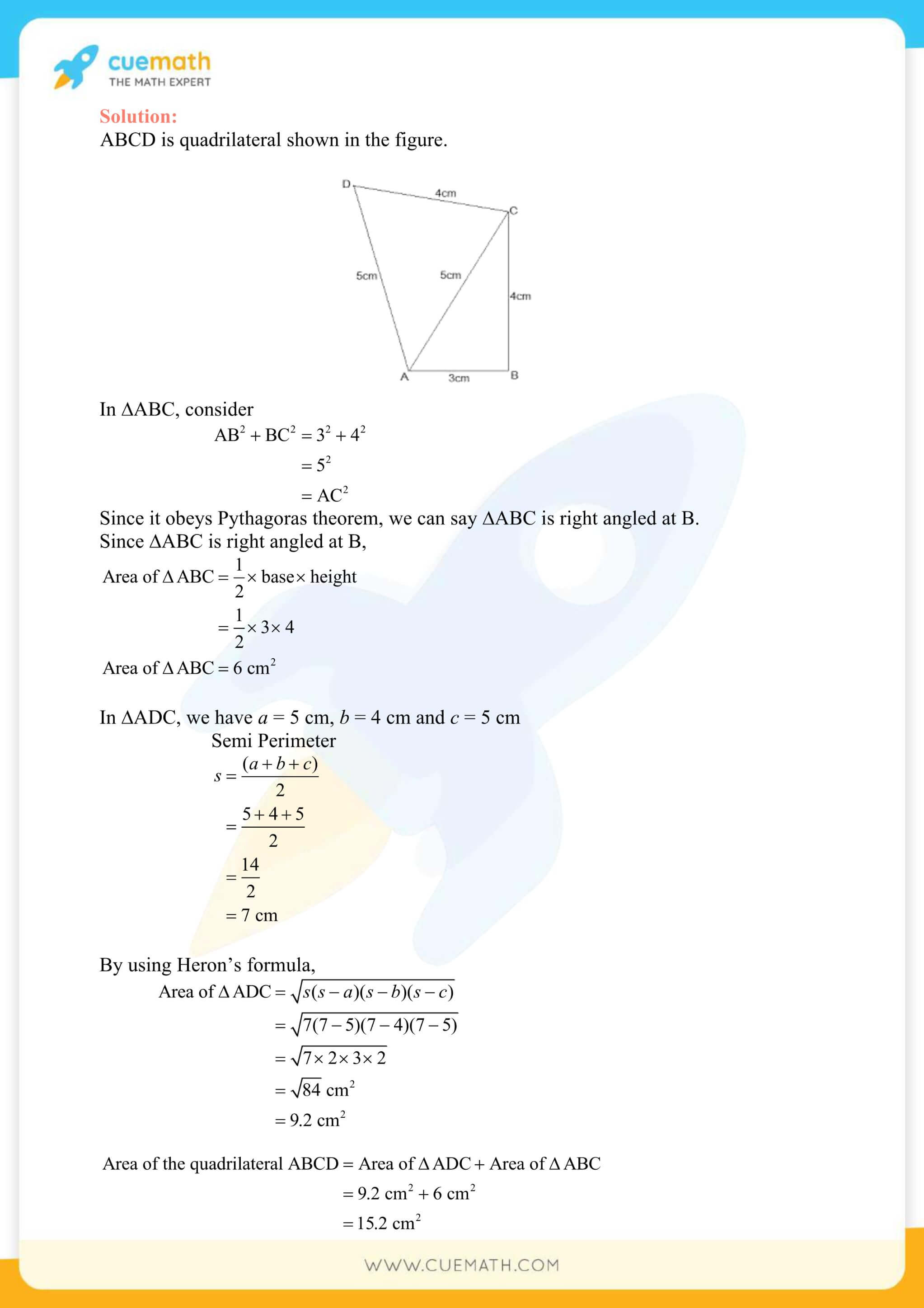 NCERT Solutions Class 9 Math Chapter 12 Herons Formula 10