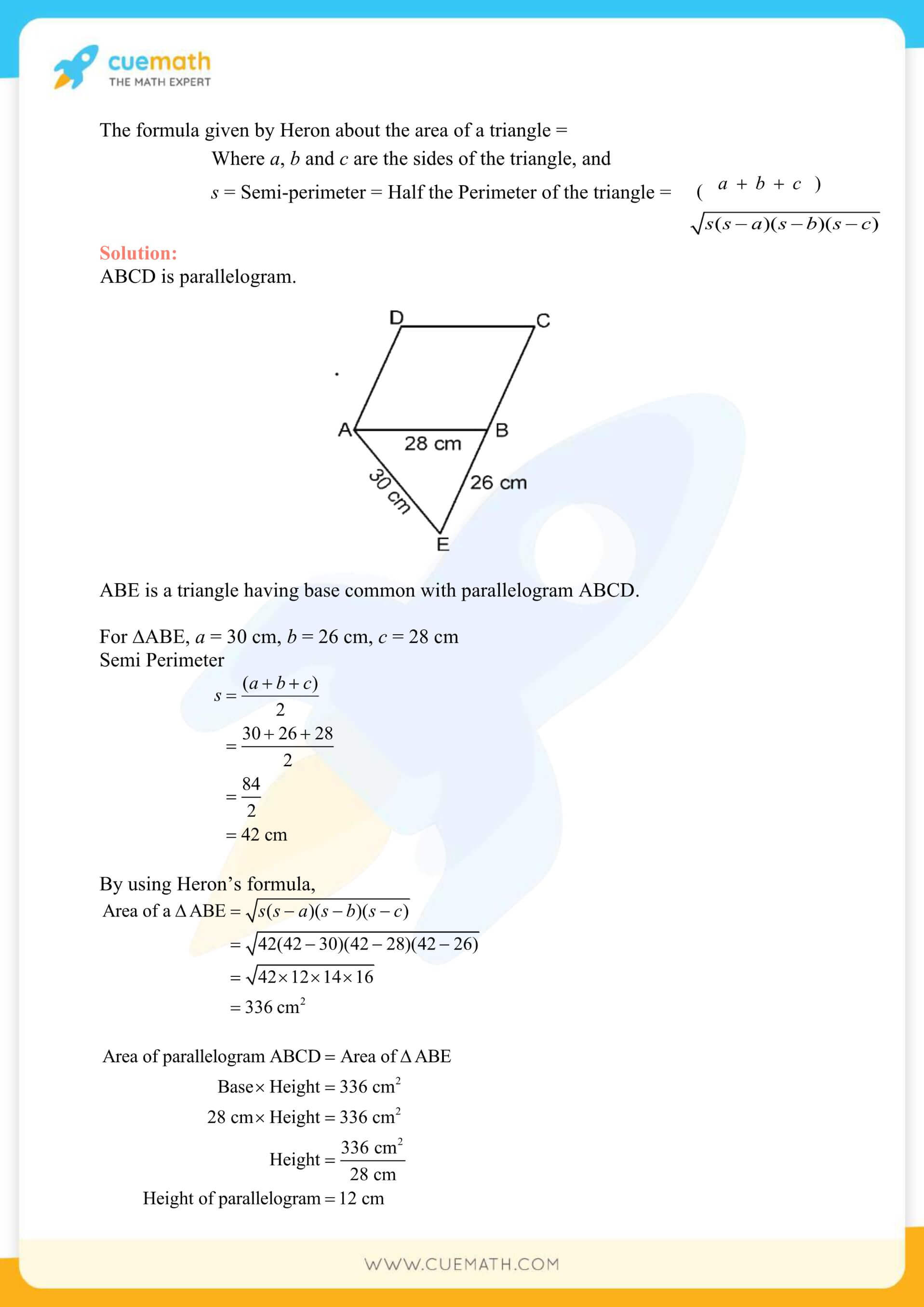 NCERT Solutions Class 9 Math Chapter 12 Exercise 12.2 14