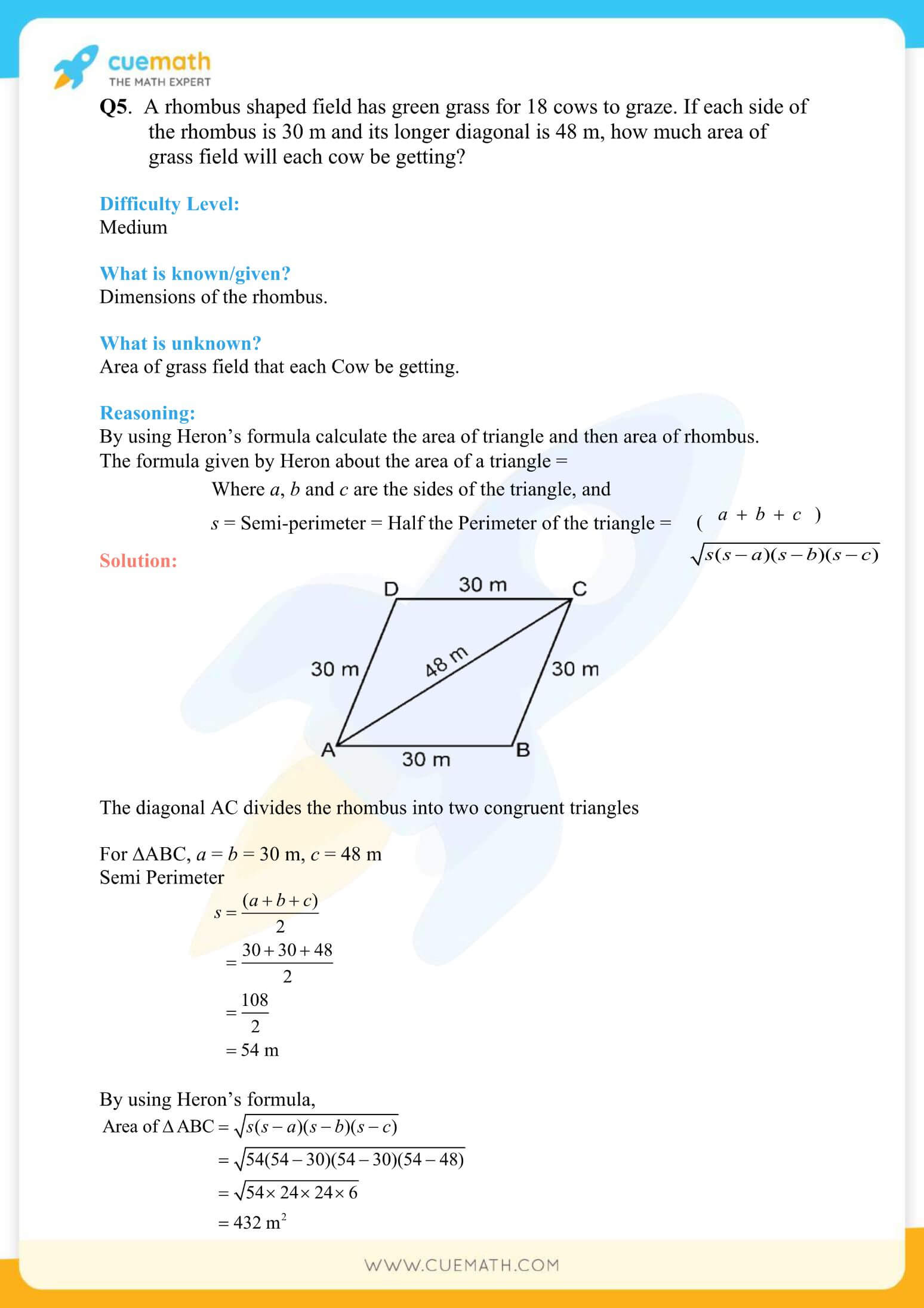 NCERT Solutions Class 9 Math Chapter 12 Exercise 12.2 15