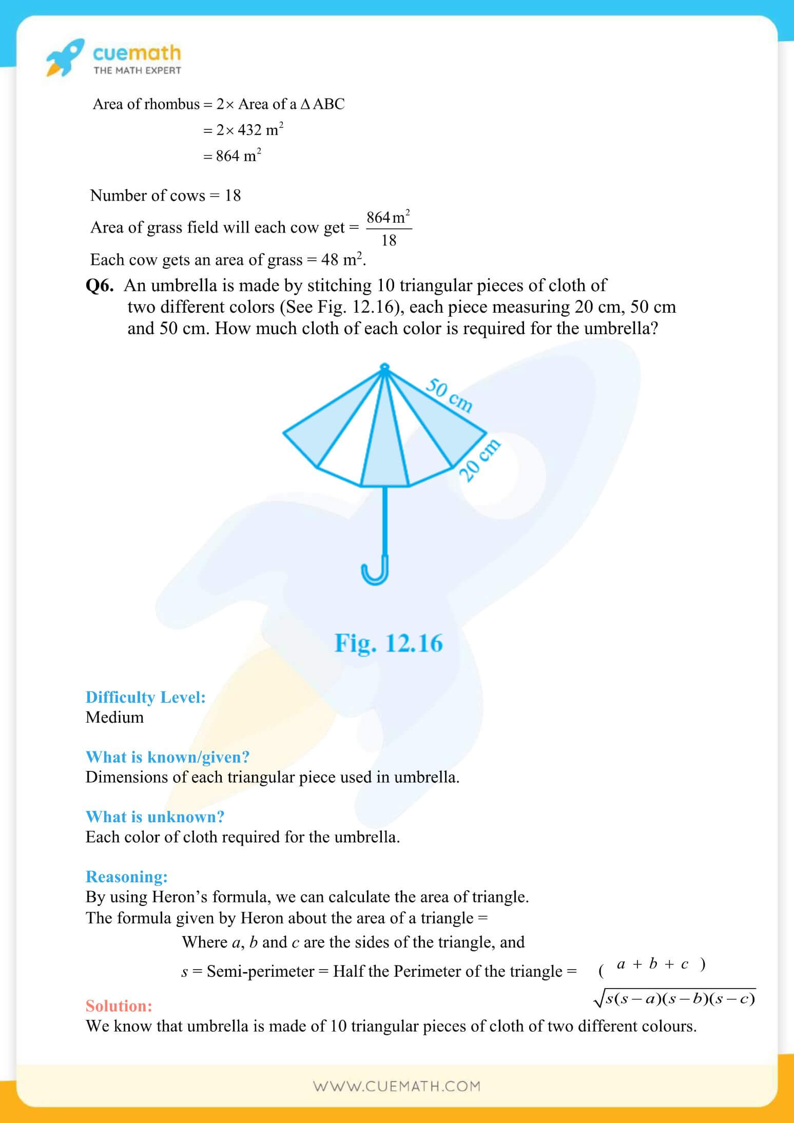 NCERT Solutions Class 9 Math Chapter 12 Herons Formula 16