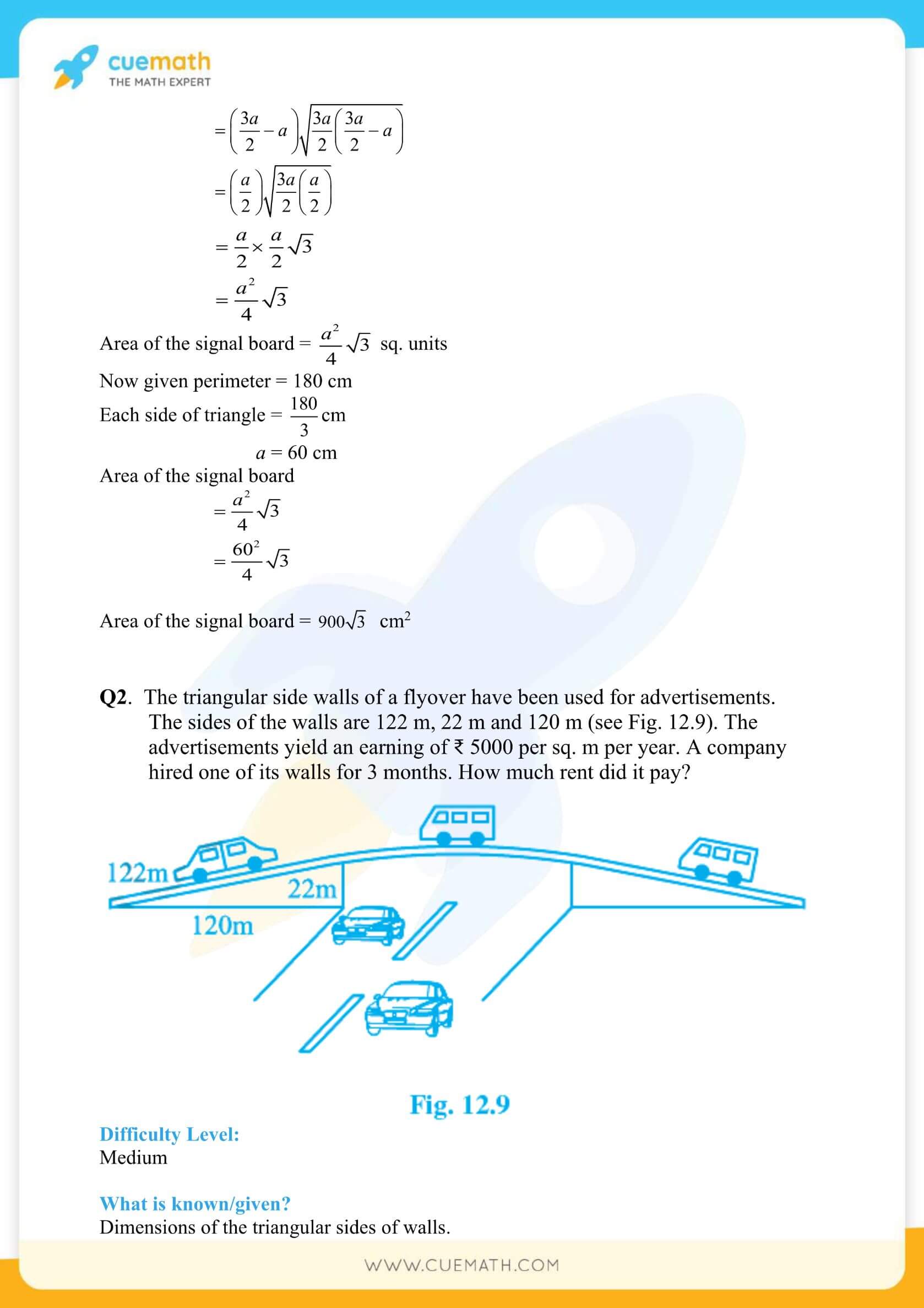 NCERT Solutions Class 9 Math Chapter 12 Exercise 12.1 2