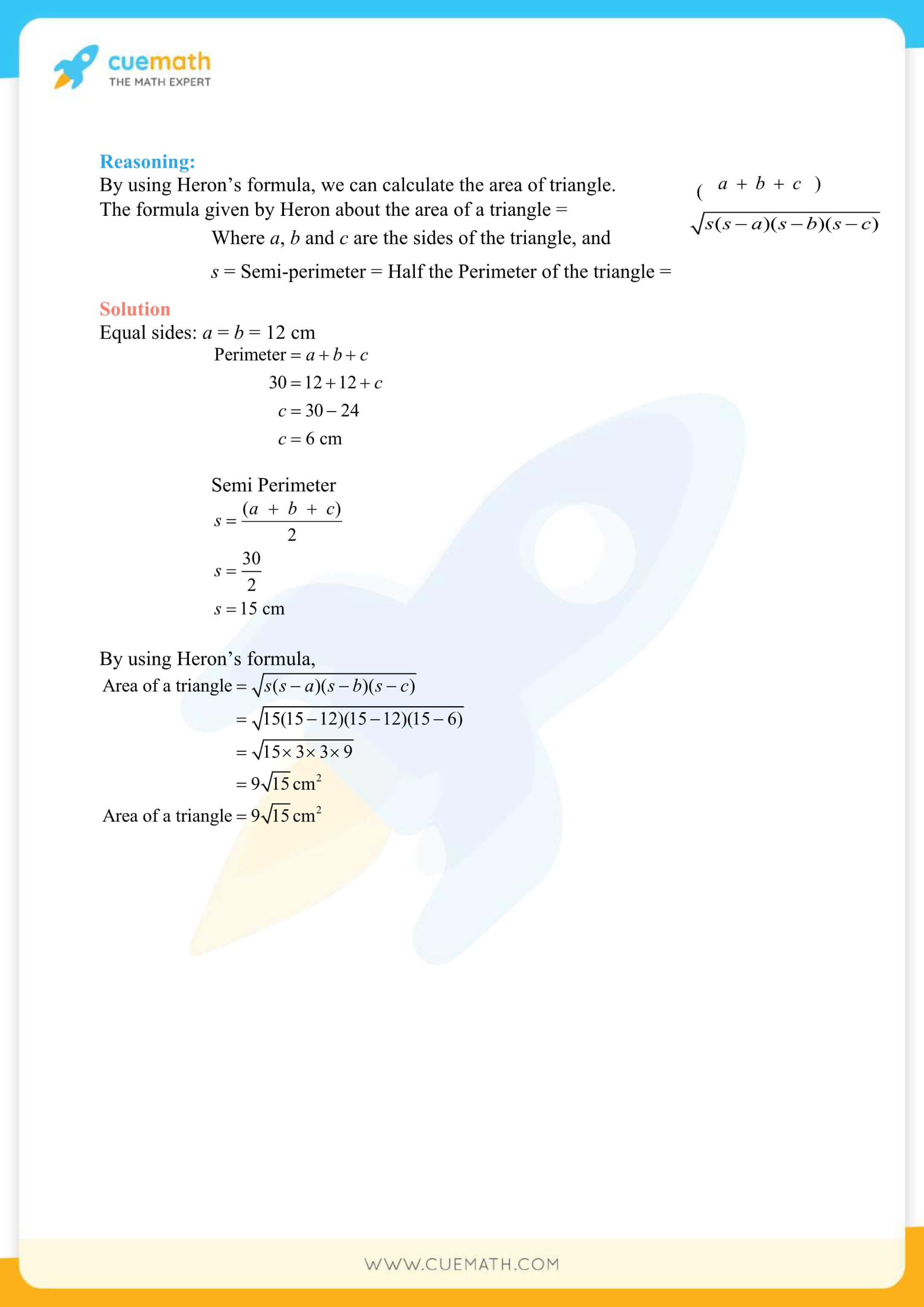 NCERT Solutions Class 9 Math Chapter 12 Herons Formula 7