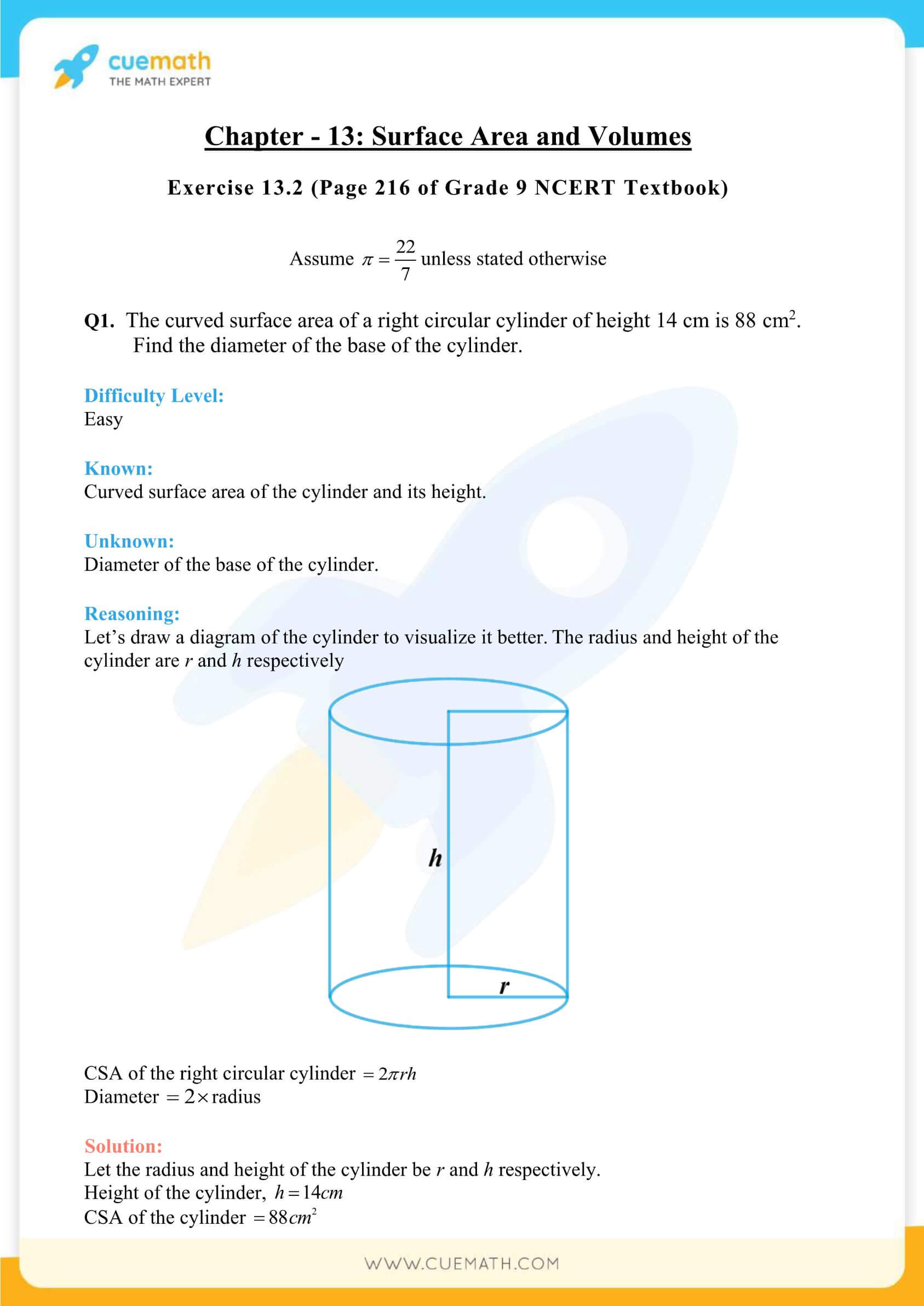 NCERT Solutions Class 9 Math Chapter 13 Surface Area And Volumes 12