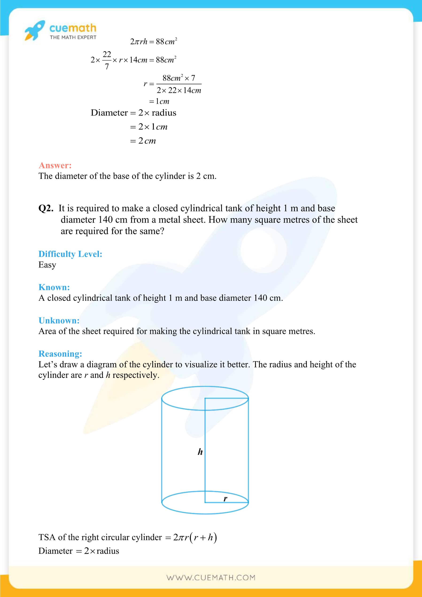 NCERT Solutions Class 9 Math Chapter 13 Surface Area And Volumes 13