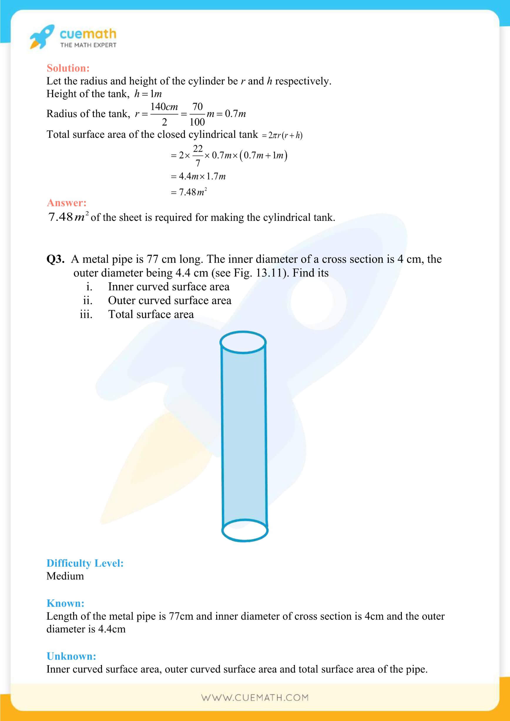 NCERT Solutions Class 9 Math Chapter 13 Surface Area And Volumes 14
