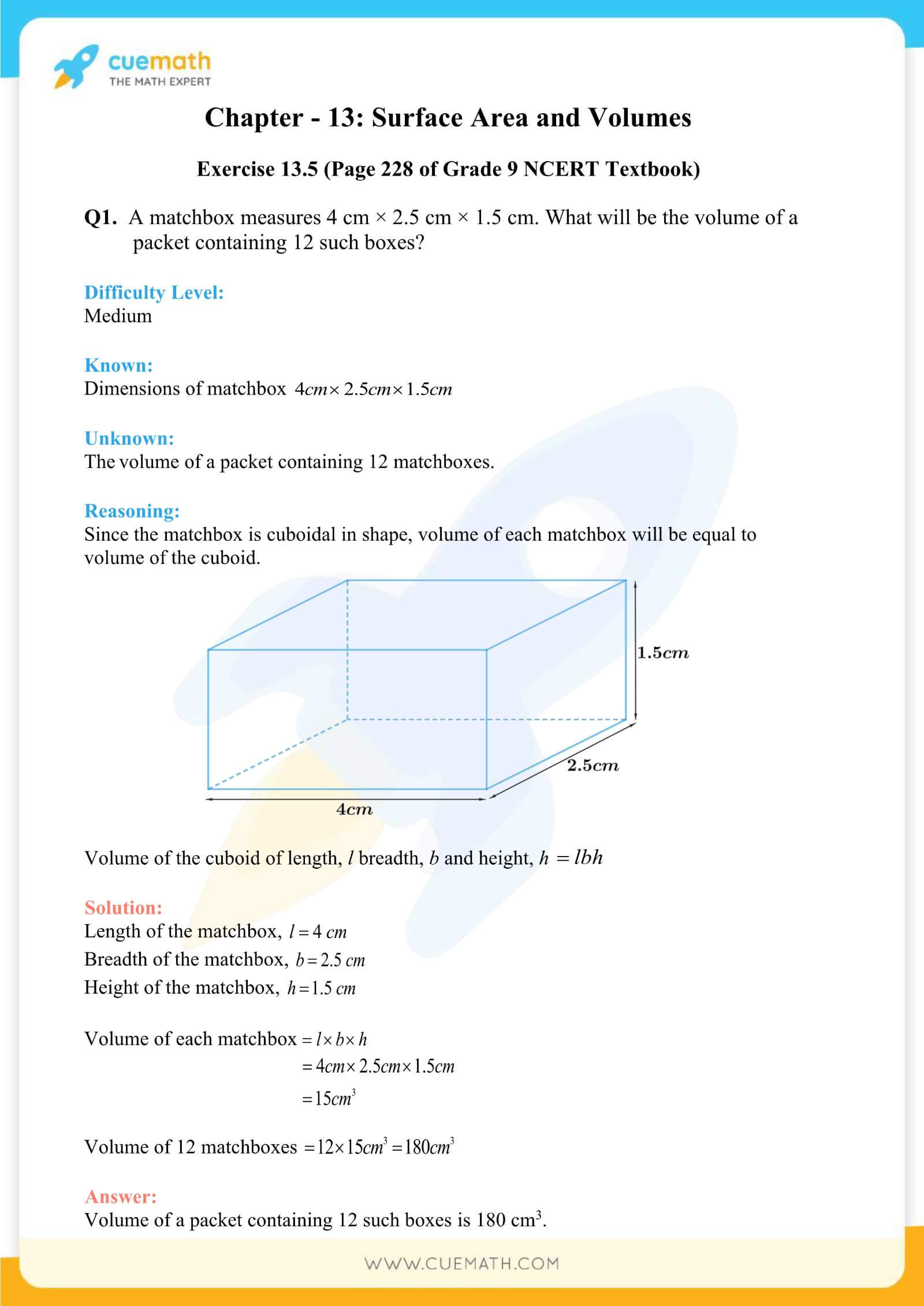 NCERT Solutions Class 9 Math Chapter 13 Surface Area And Volumes 46