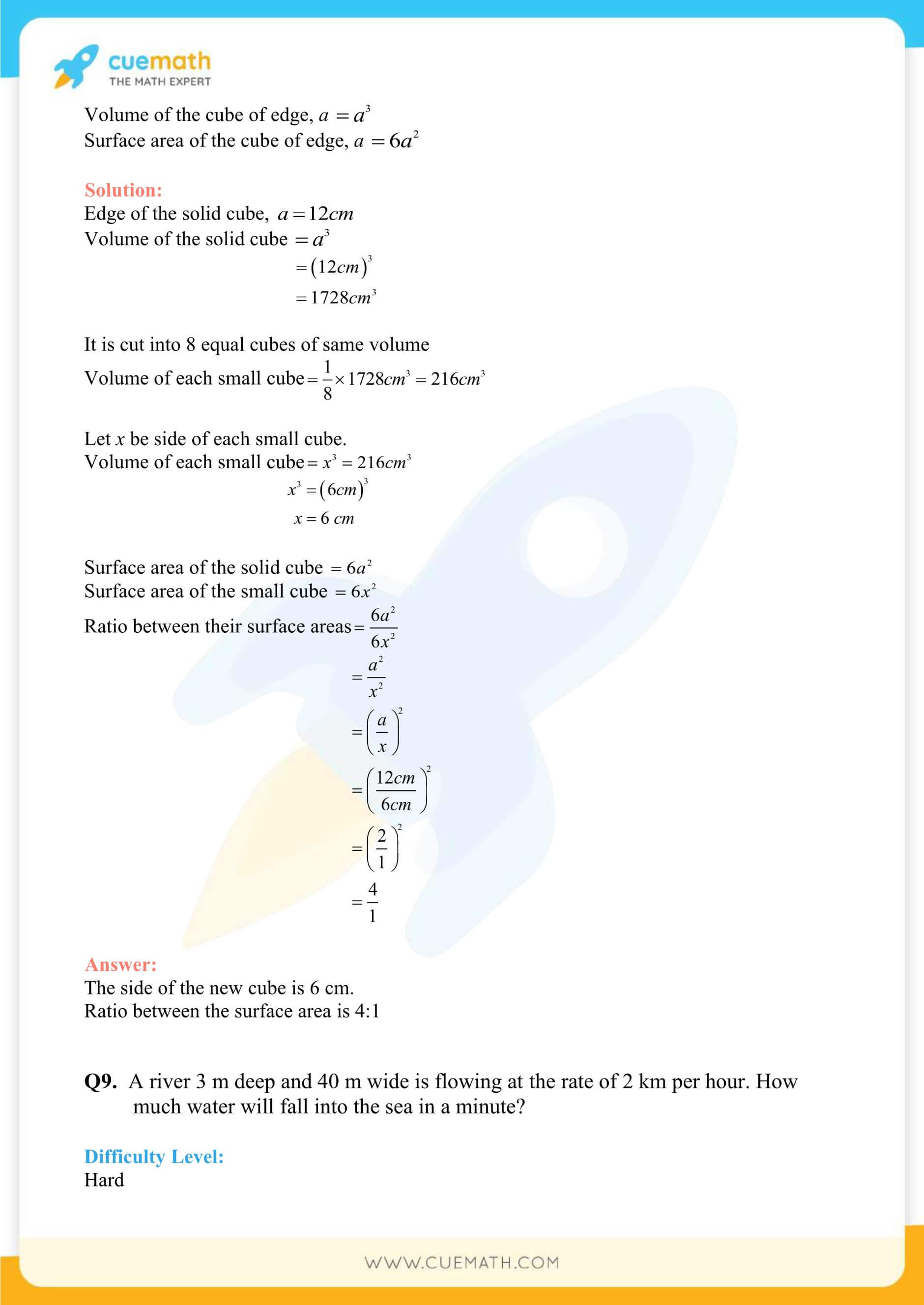 NCERT Solutions Class 9 Math Chapter 13 Surface Area And Volumes 54
