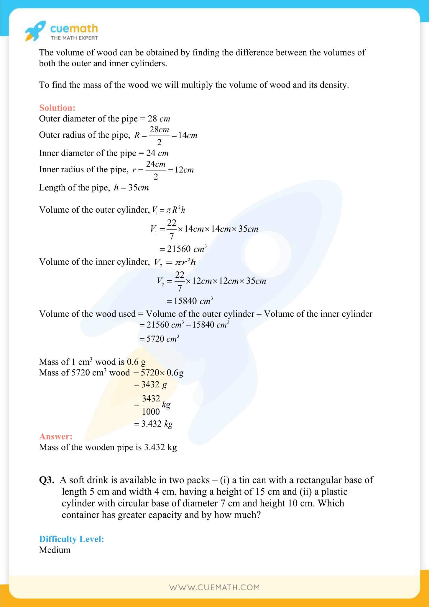 NCERT Solutions Class 9 Math Chapter 13 Surface Area And Volumes 58