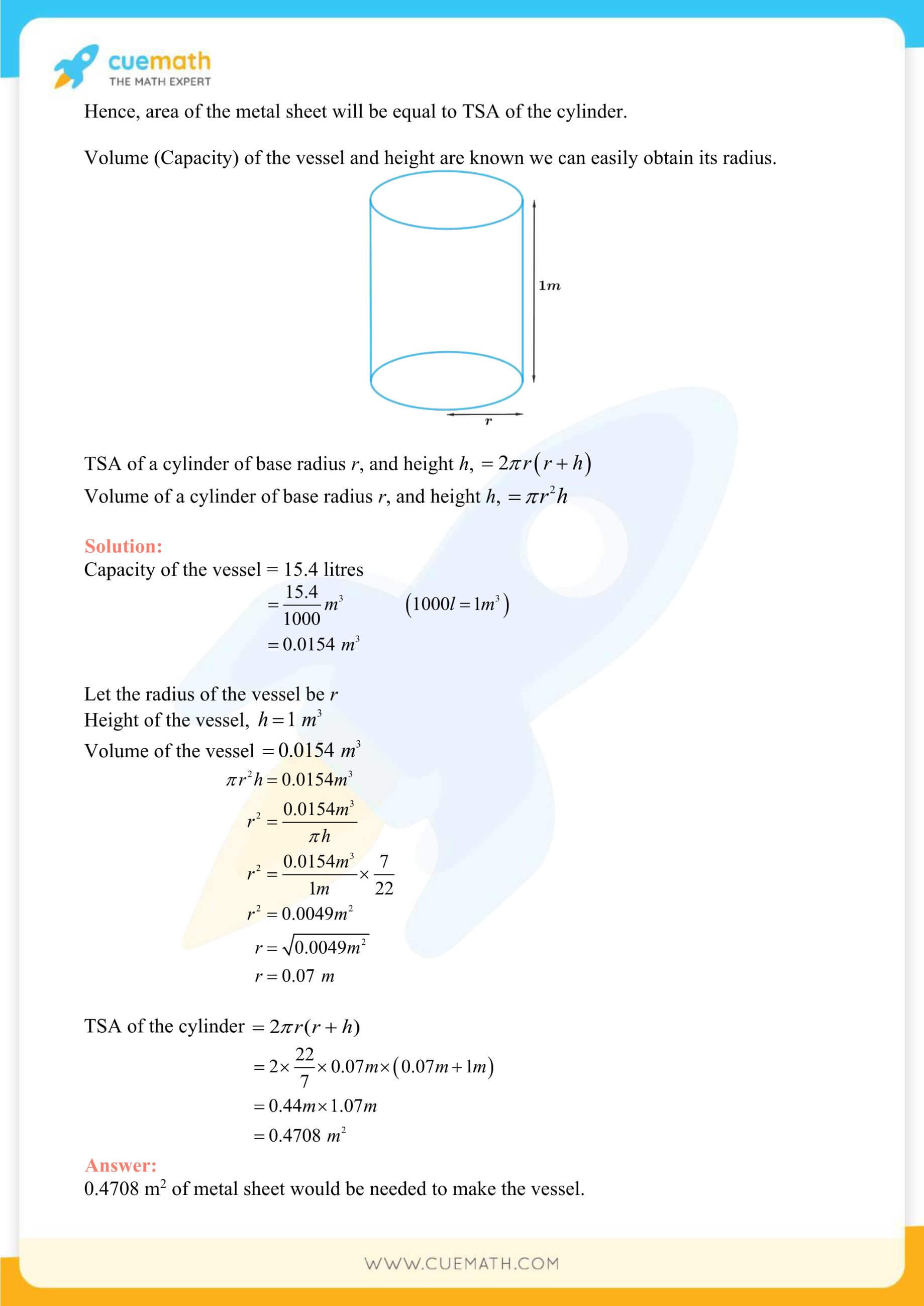 NCERT Solutions Class 9 Math Chapter 13 Surface Area And Volumes 63