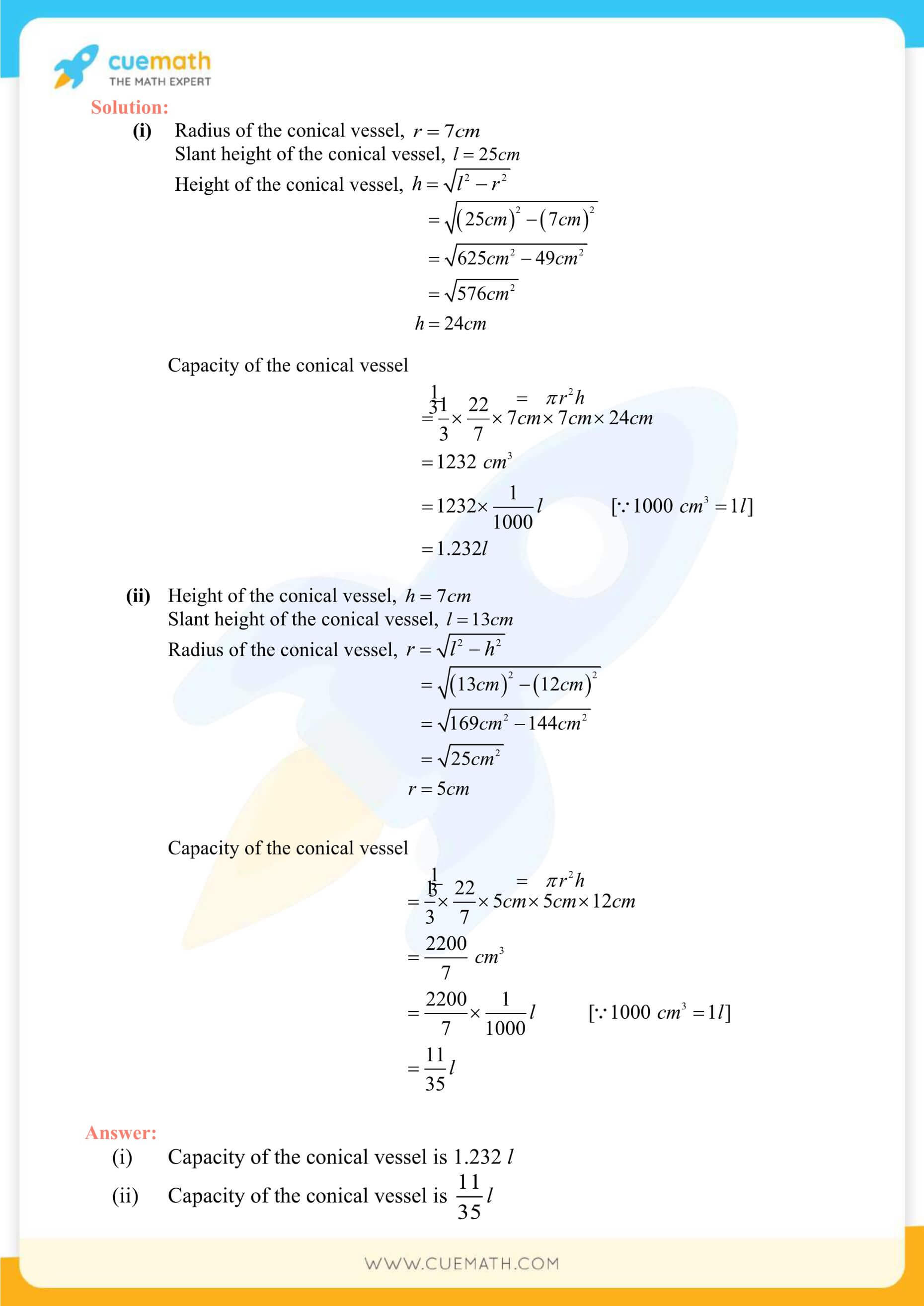 NCERT Solutions Class 9 Math Chapter 13 Surface Area And Volumes 69