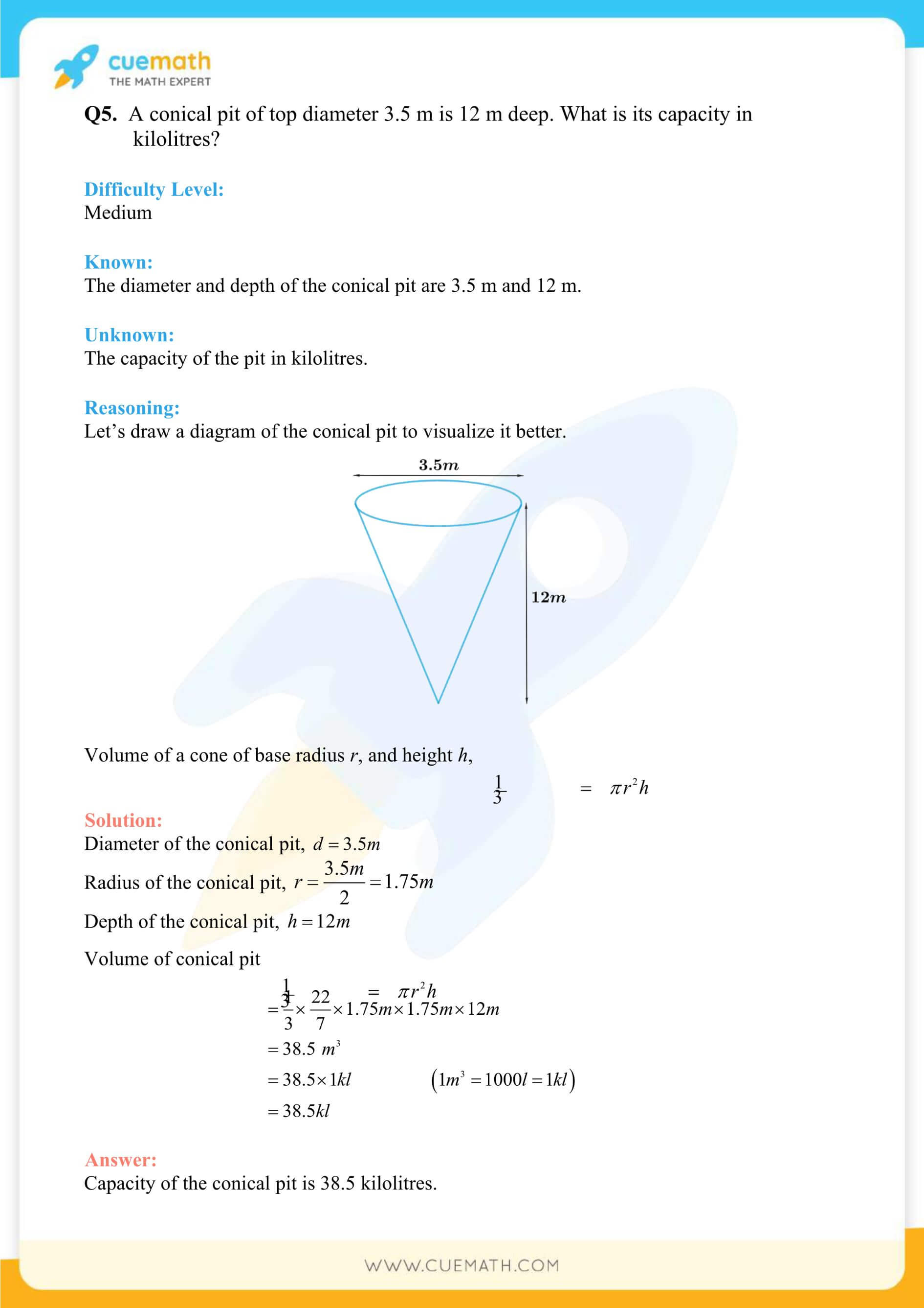 NCERT Solutions Class 9 Math Chapter 13 Surface Area And Volumes 72