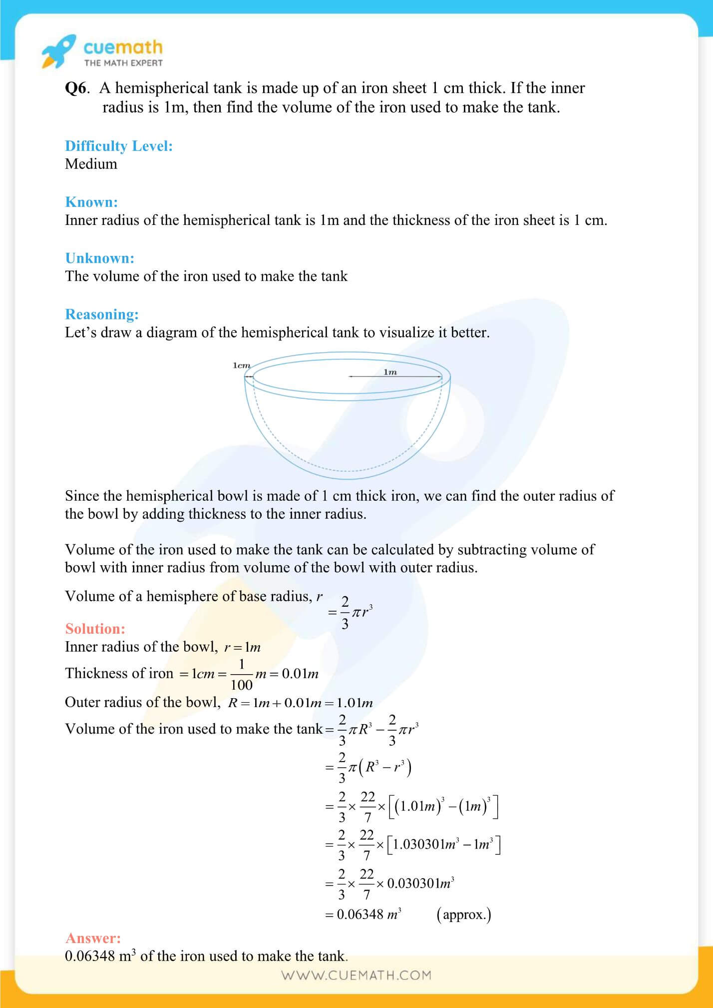 NCERT Solutions Class 9 Math Chapter 13 Surface Area And Volumes 84