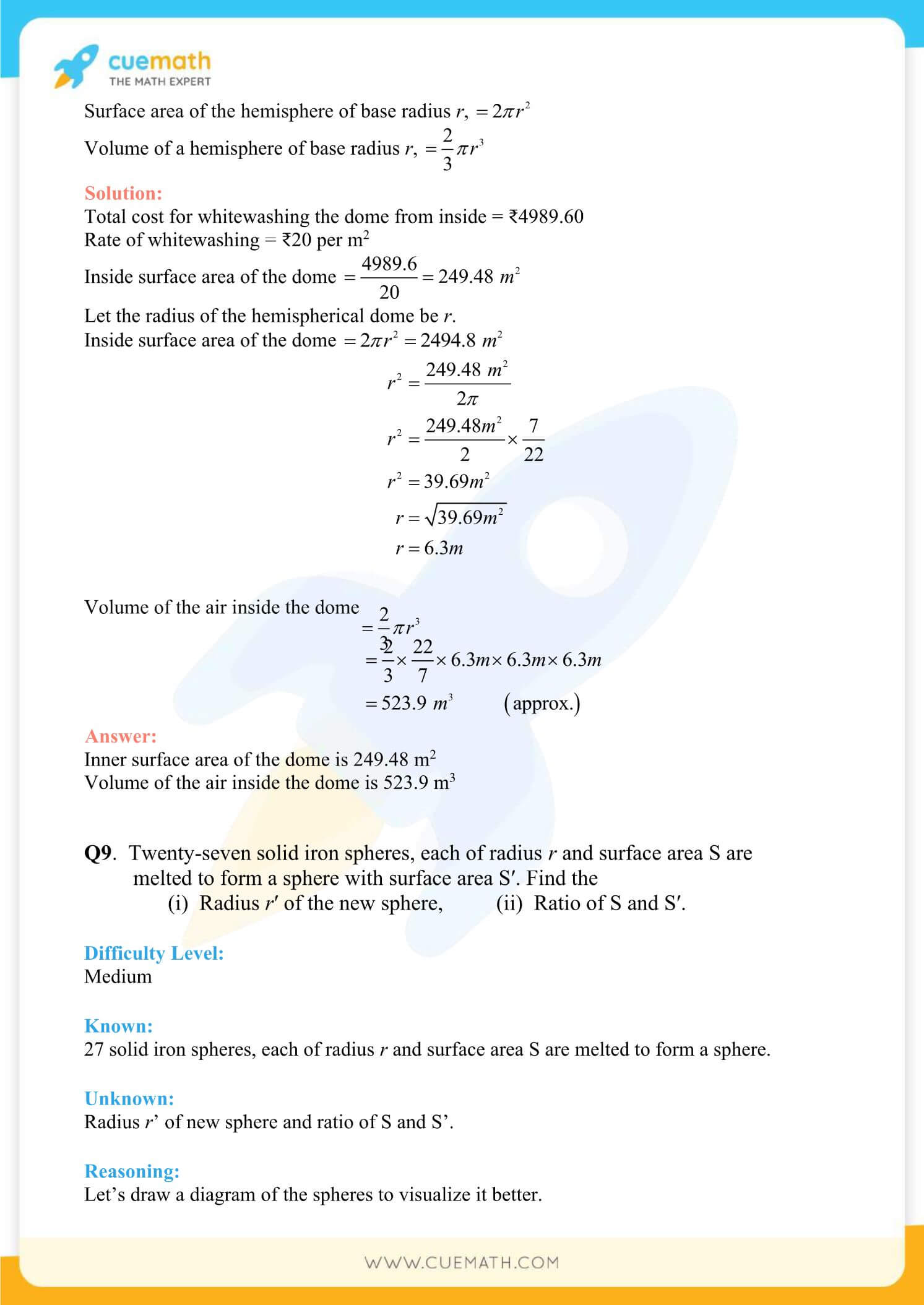 NCERT Solutions Class 9 Math Chapter 13 Exercise 13.8 87